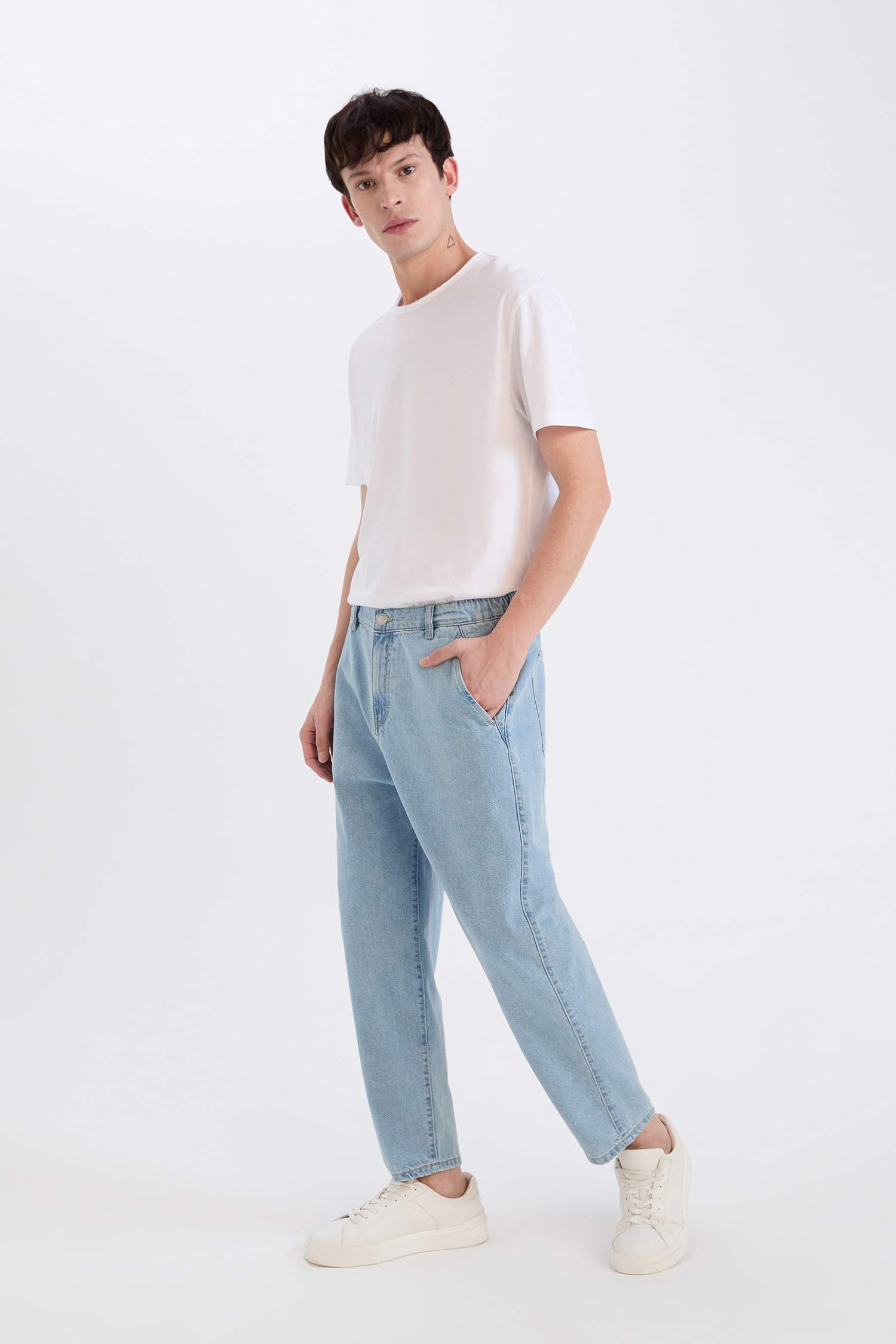 Relaxed Slouchy Fit широкий джинсы с эффектом стирки