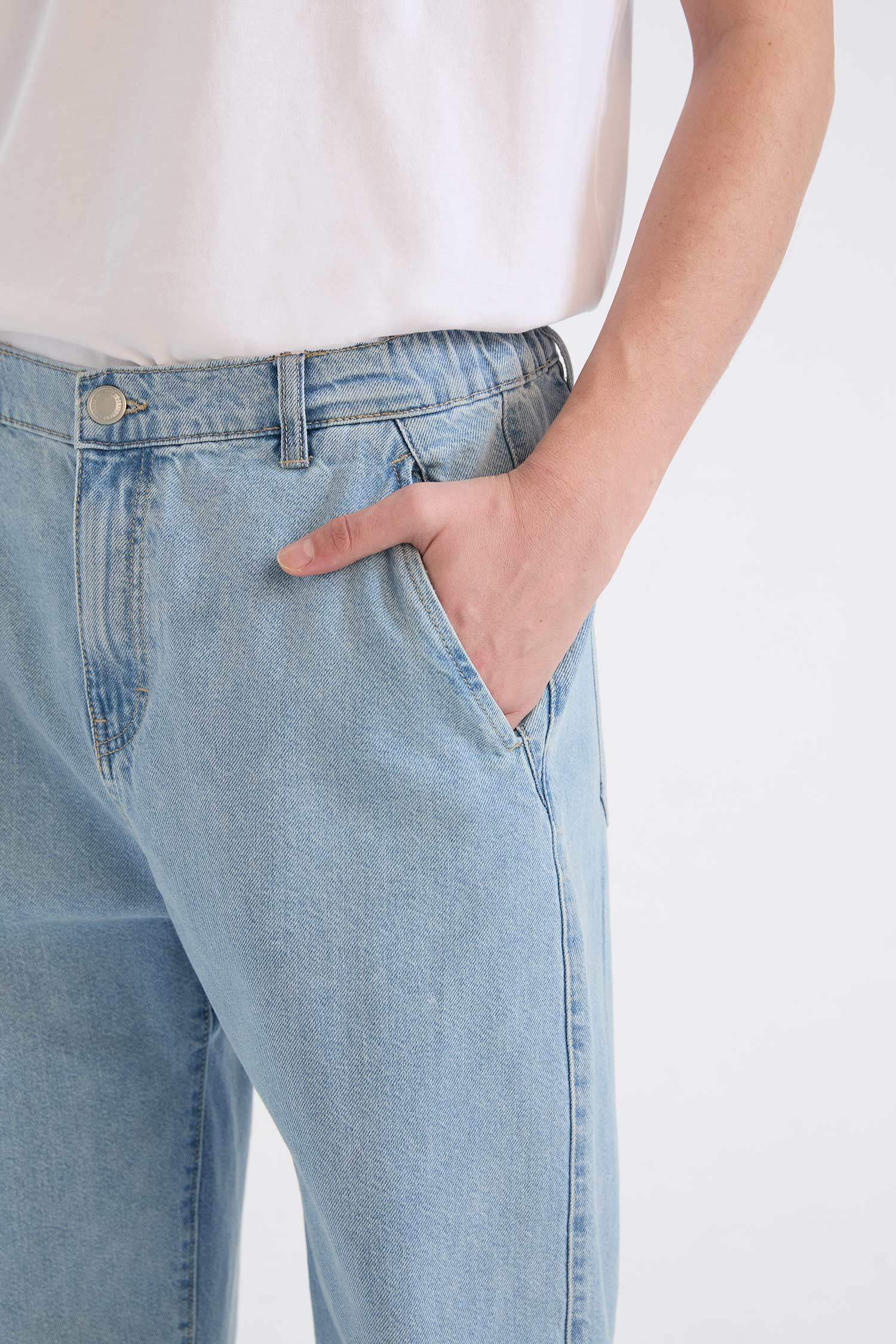 Relaxed Slouchy Fit широкий джинсы с эффектом стирки