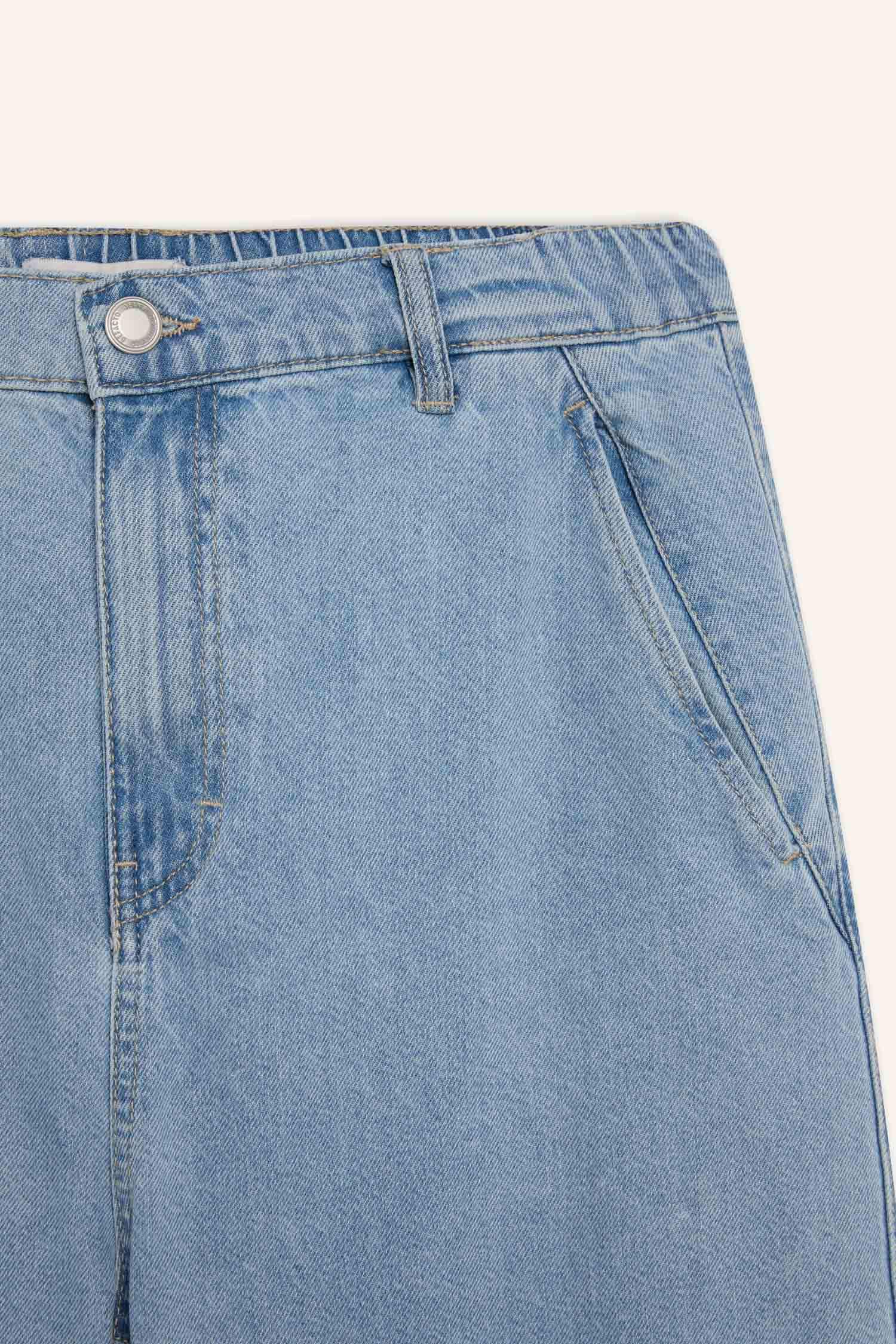 Relaxed Slouchy Fit широкий джинсы с эффектом стирки