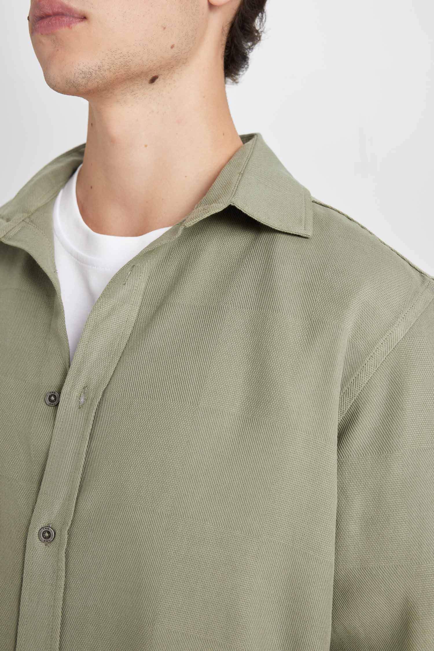 %100 Pamuk Regular Fit Basic Düz Uzun Kollu Gömlek