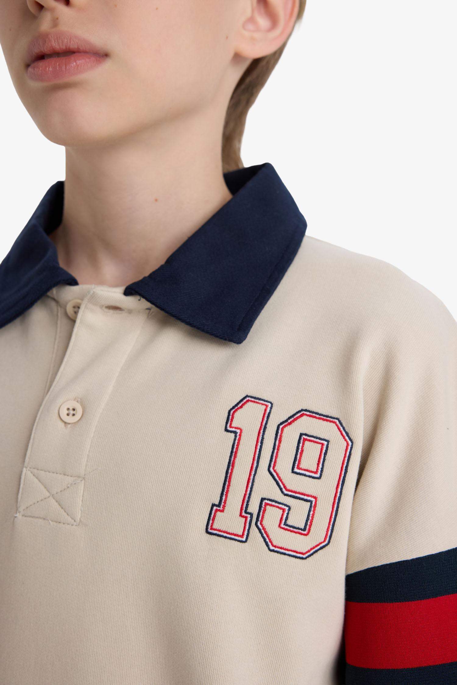 Sweatshirt oversize à col polo pour garçon