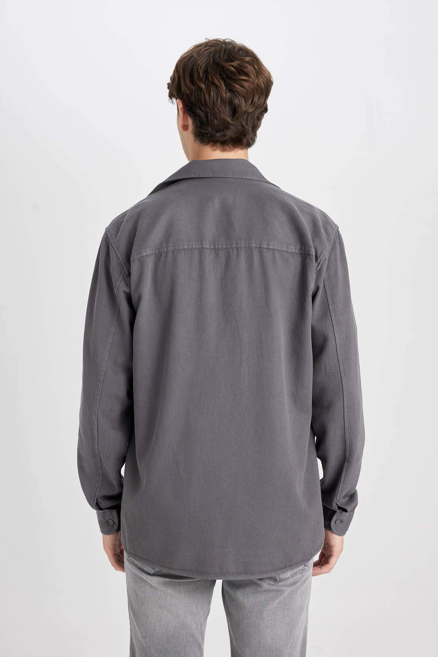 قميص ردن طويل قطن قصة عادية