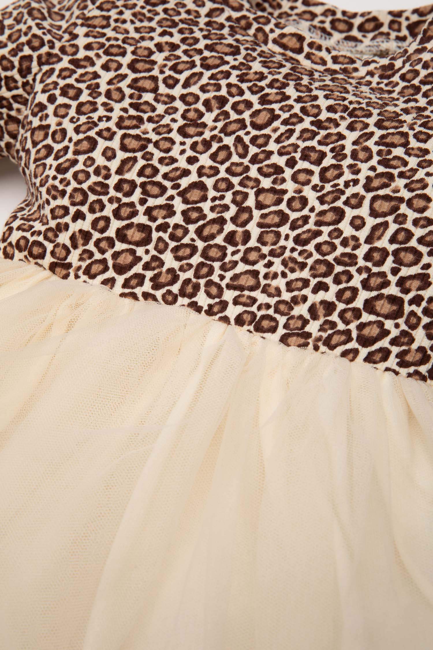 Baby Girl Leopard Patterned Ribbed Camisole 2 Piece Set