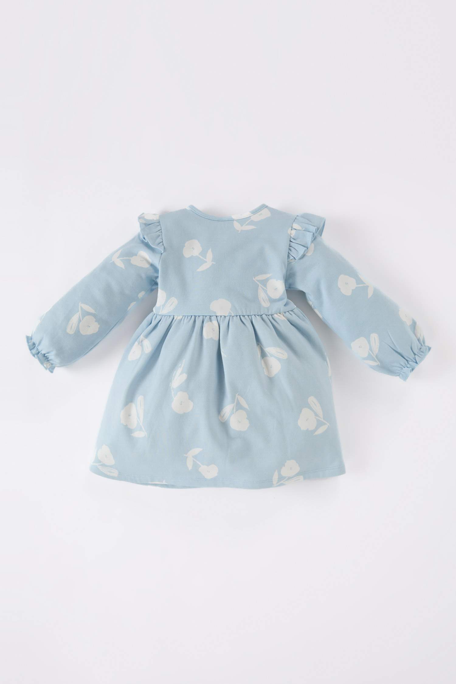 Kız Bebek Desenli Uzun Kollu Sweat Elbise