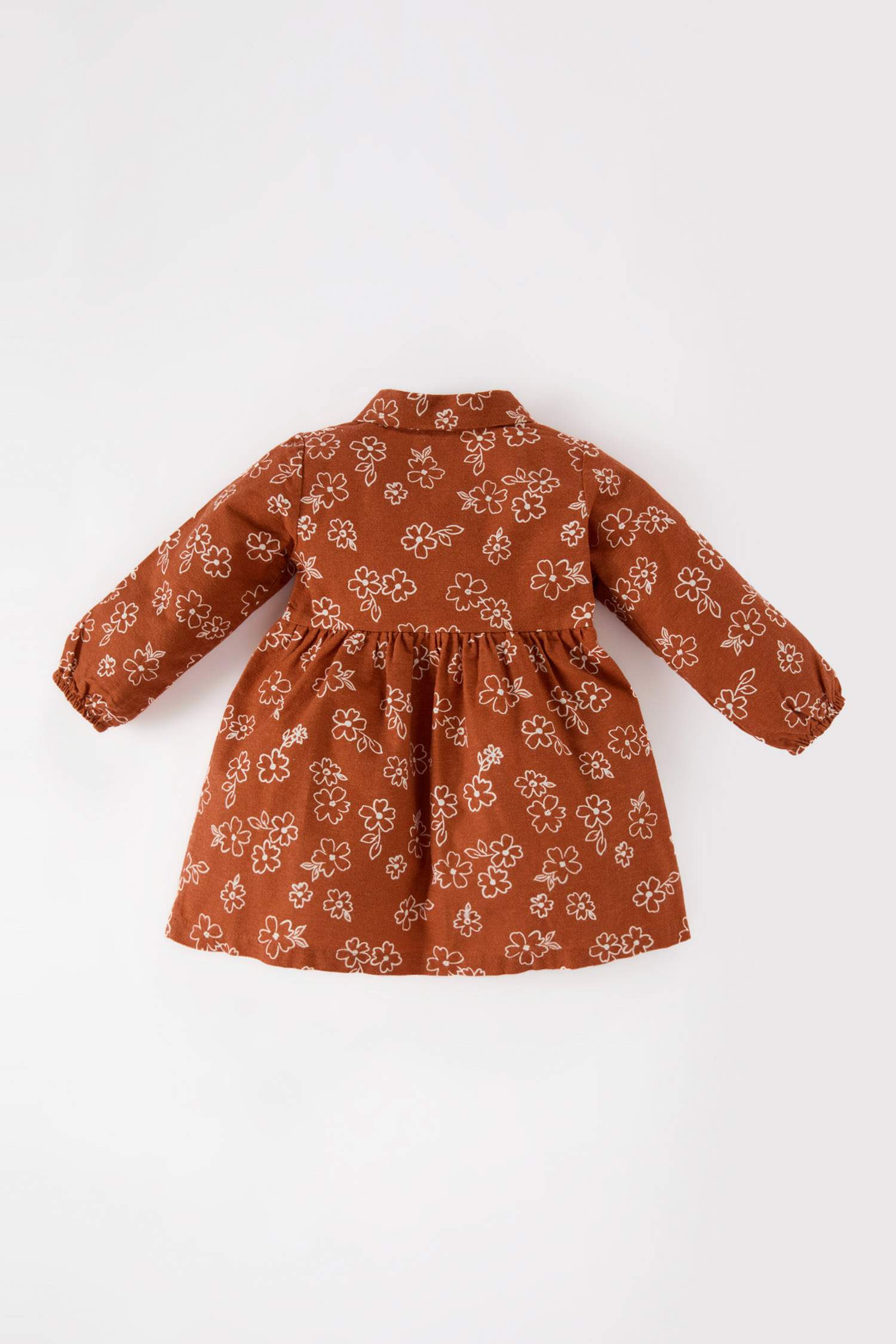 Baby Girl Floral Long Sleeve Flannel Dress