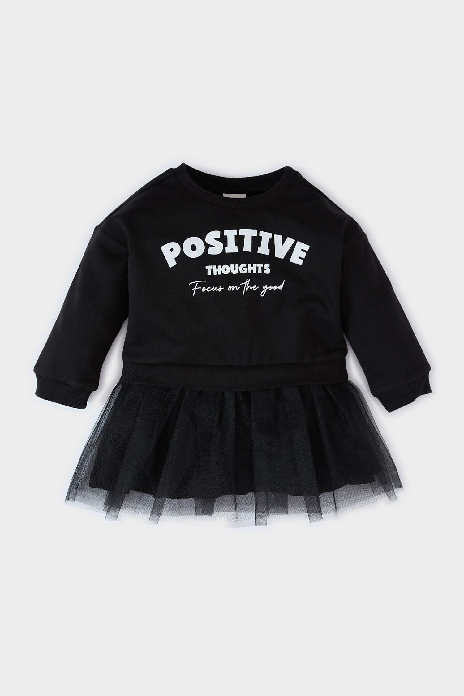 Baby Girl Printed Long Sleeve Sweatshirt Dress