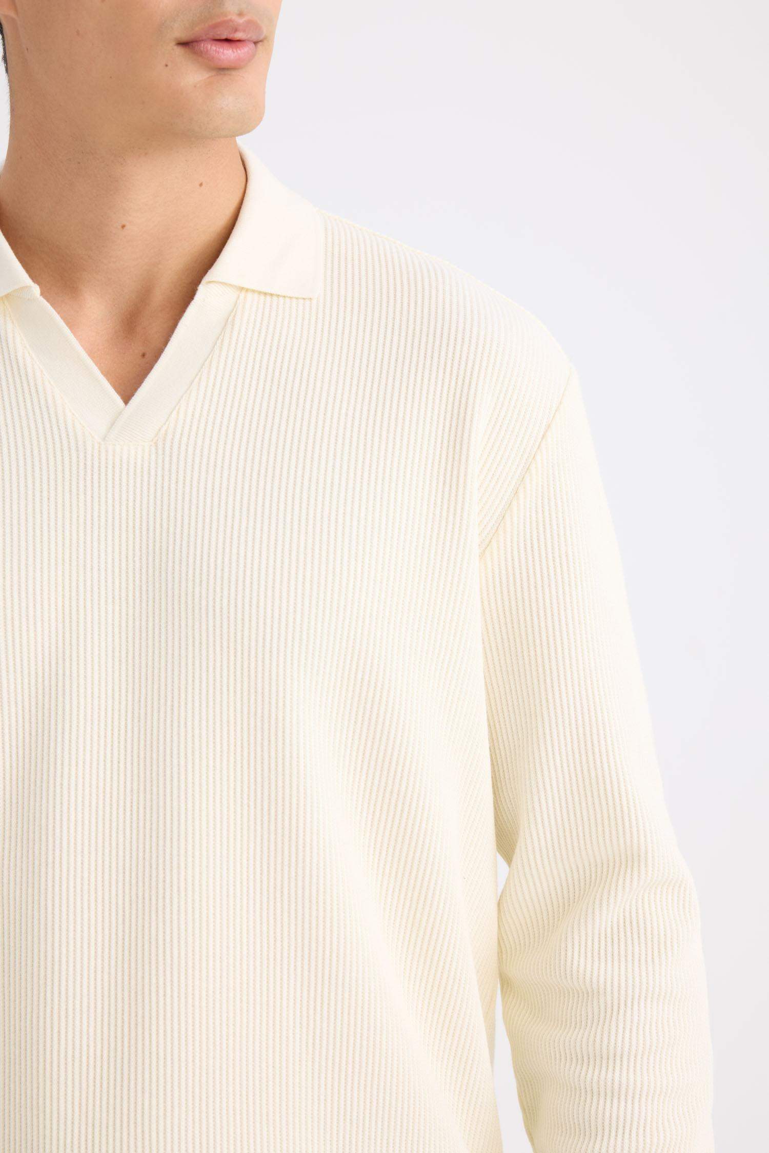 Regular Fit Polo Yaka Sweatshirt