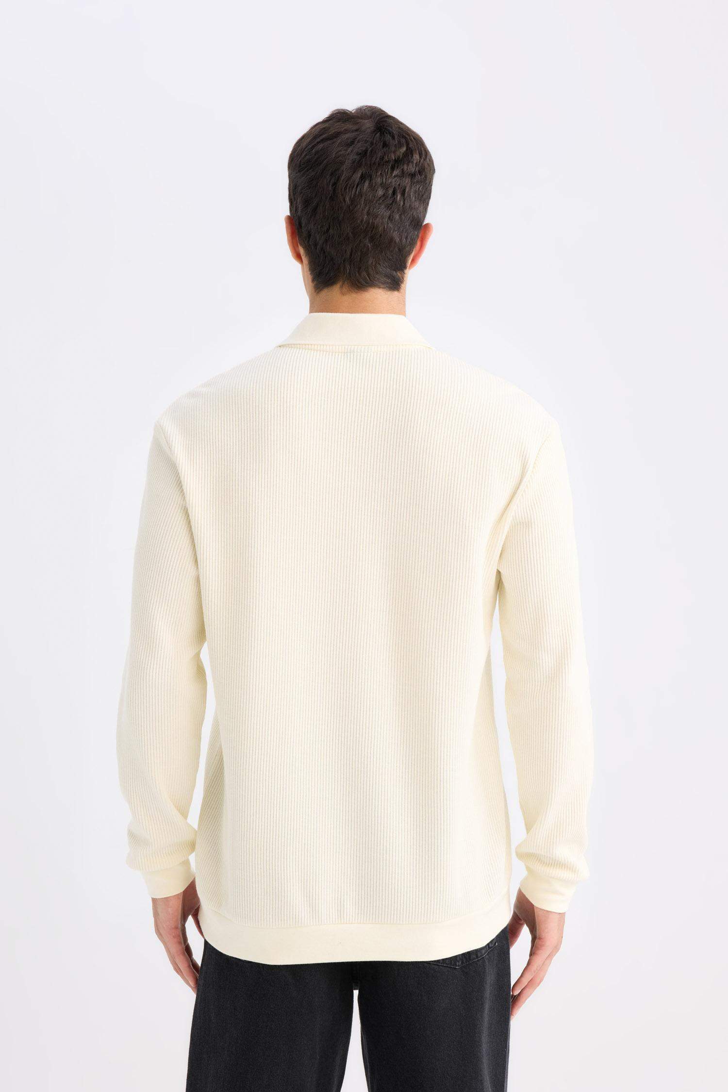 Regular Fit Polo Yaka Sweatshirt