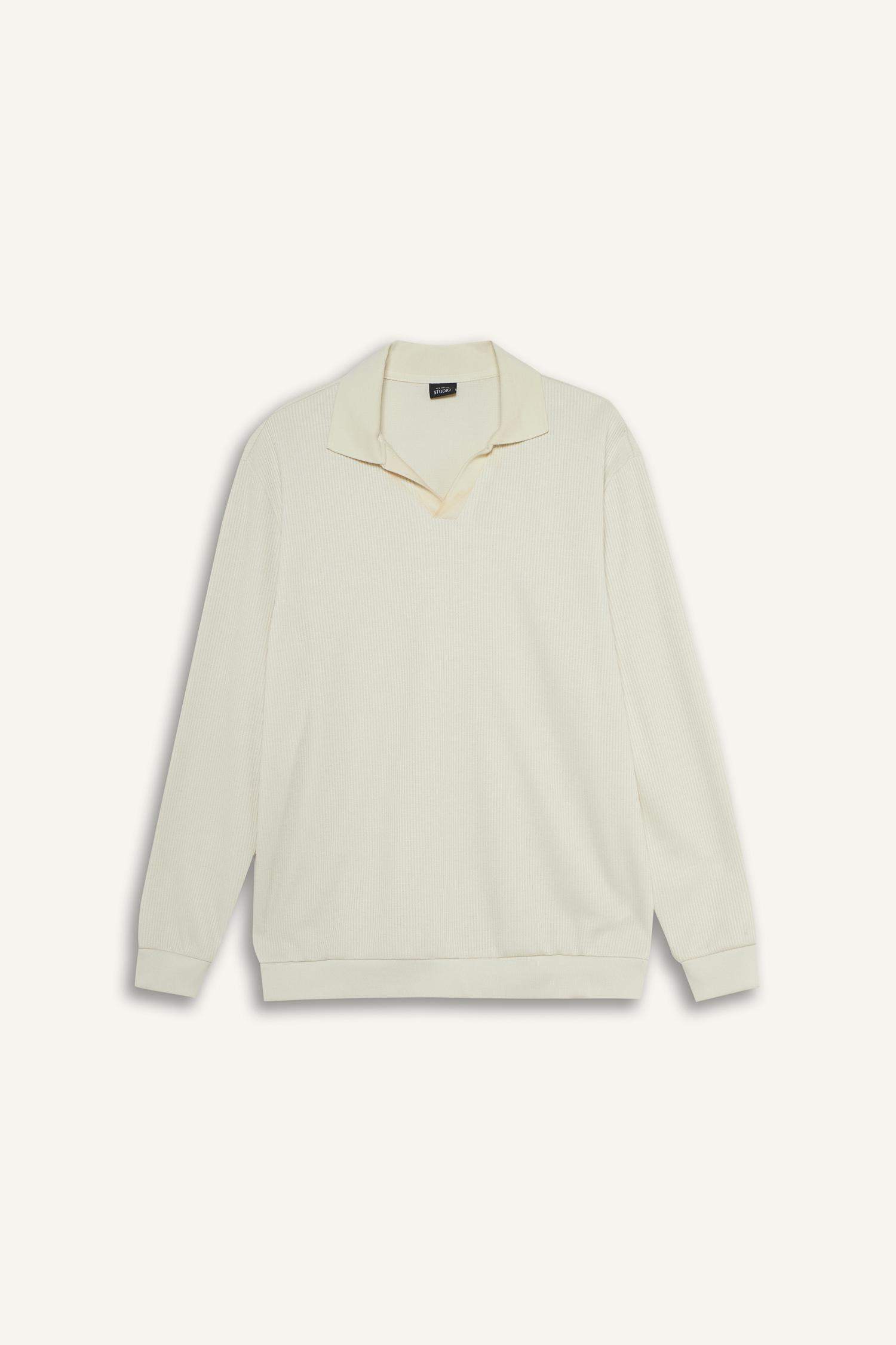 Regular Fit Polo Yaka Sweatshirt