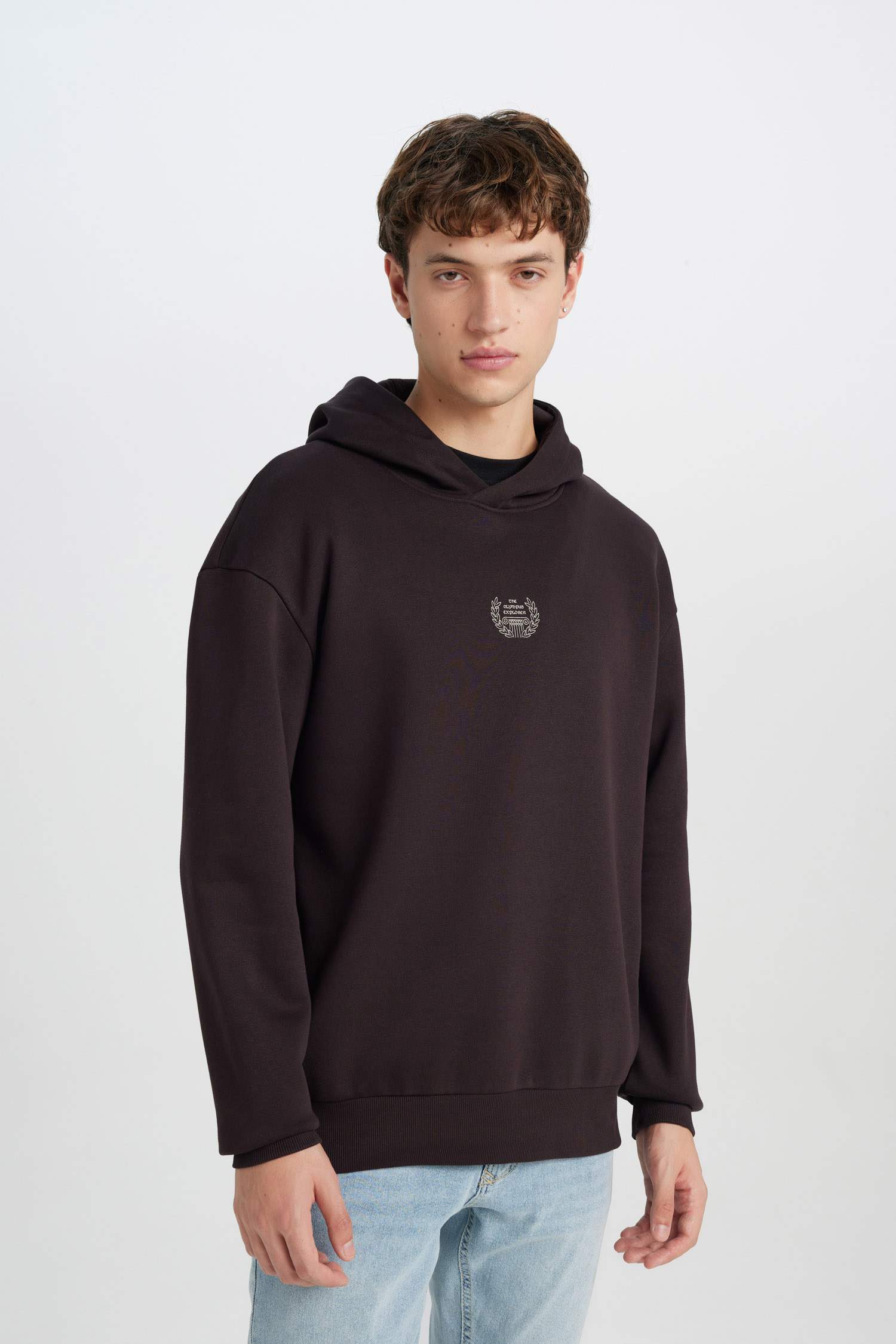 Boxy Fit Printed Long Sleeve Sweatshirt