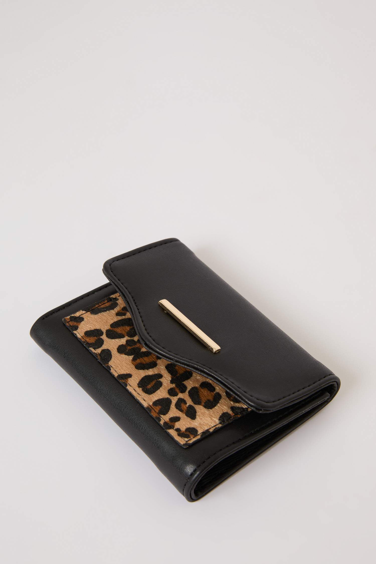 Kadın Leopar Desenli Suni Deri Cüzdan