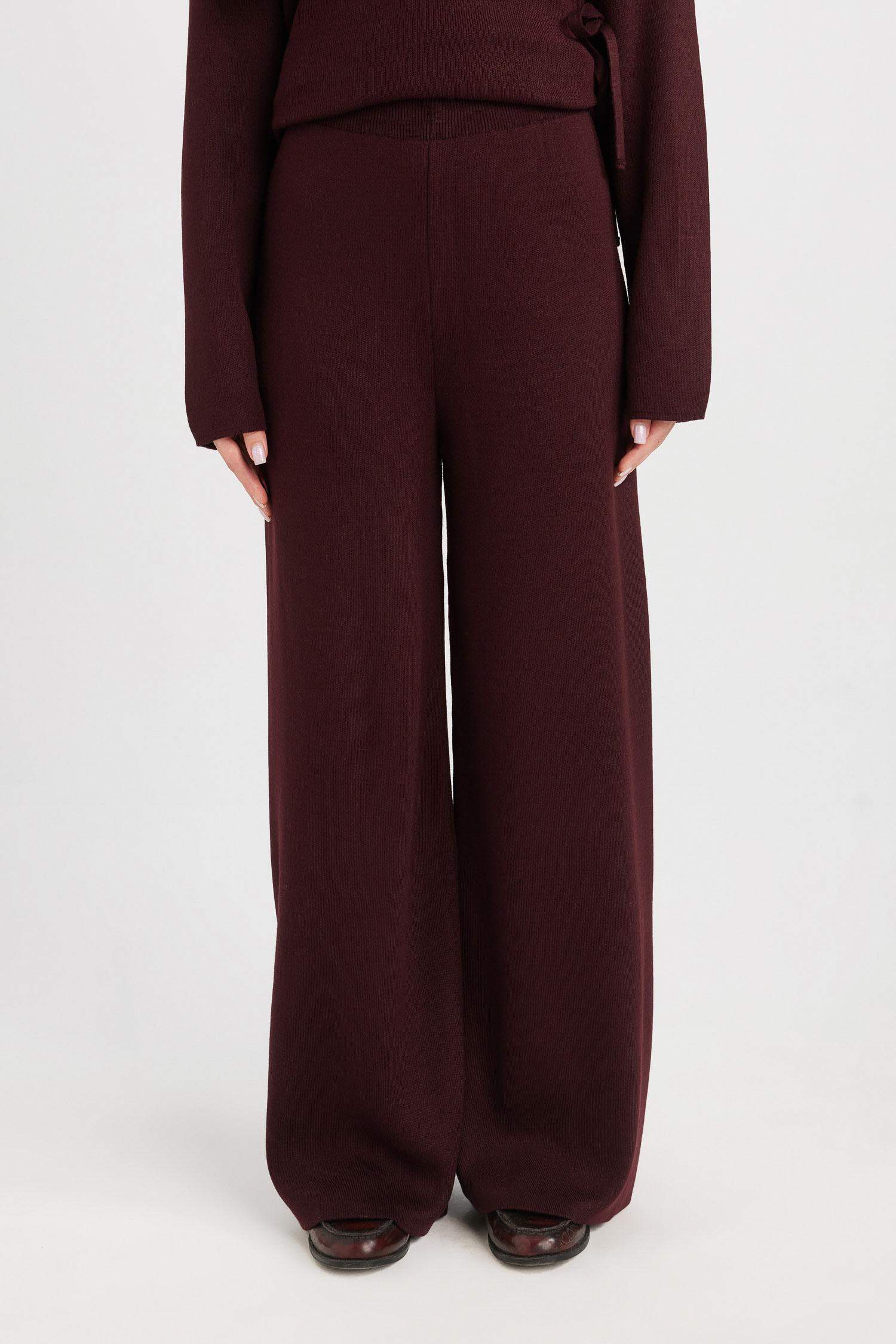 Triko Pantolon Regular Fit Beli Lastikli Cepli Basic Düz Paça