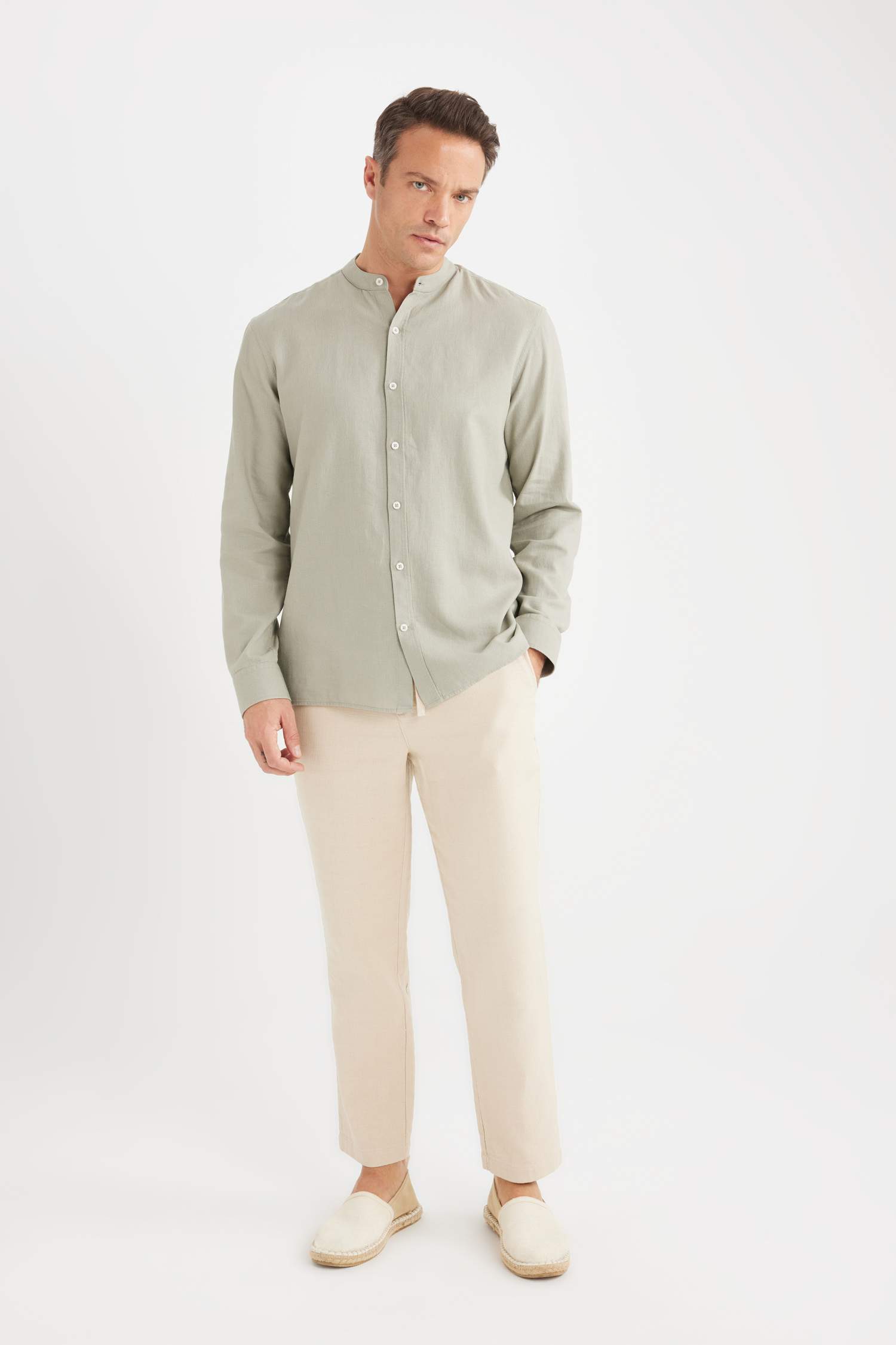 Regular Fit Рубашка с высоким воротником