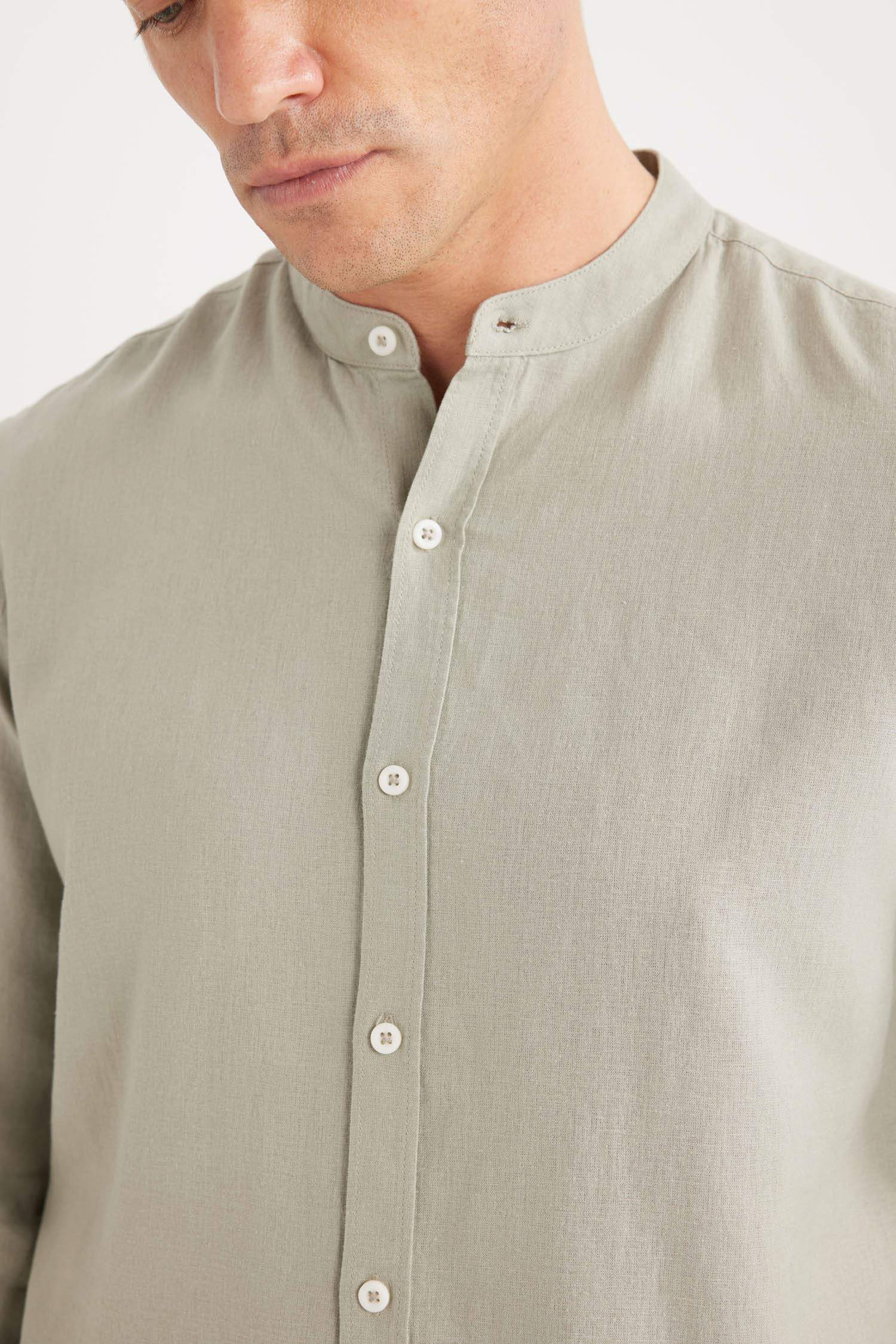 Regular Fit Рубашка с высоким воротником