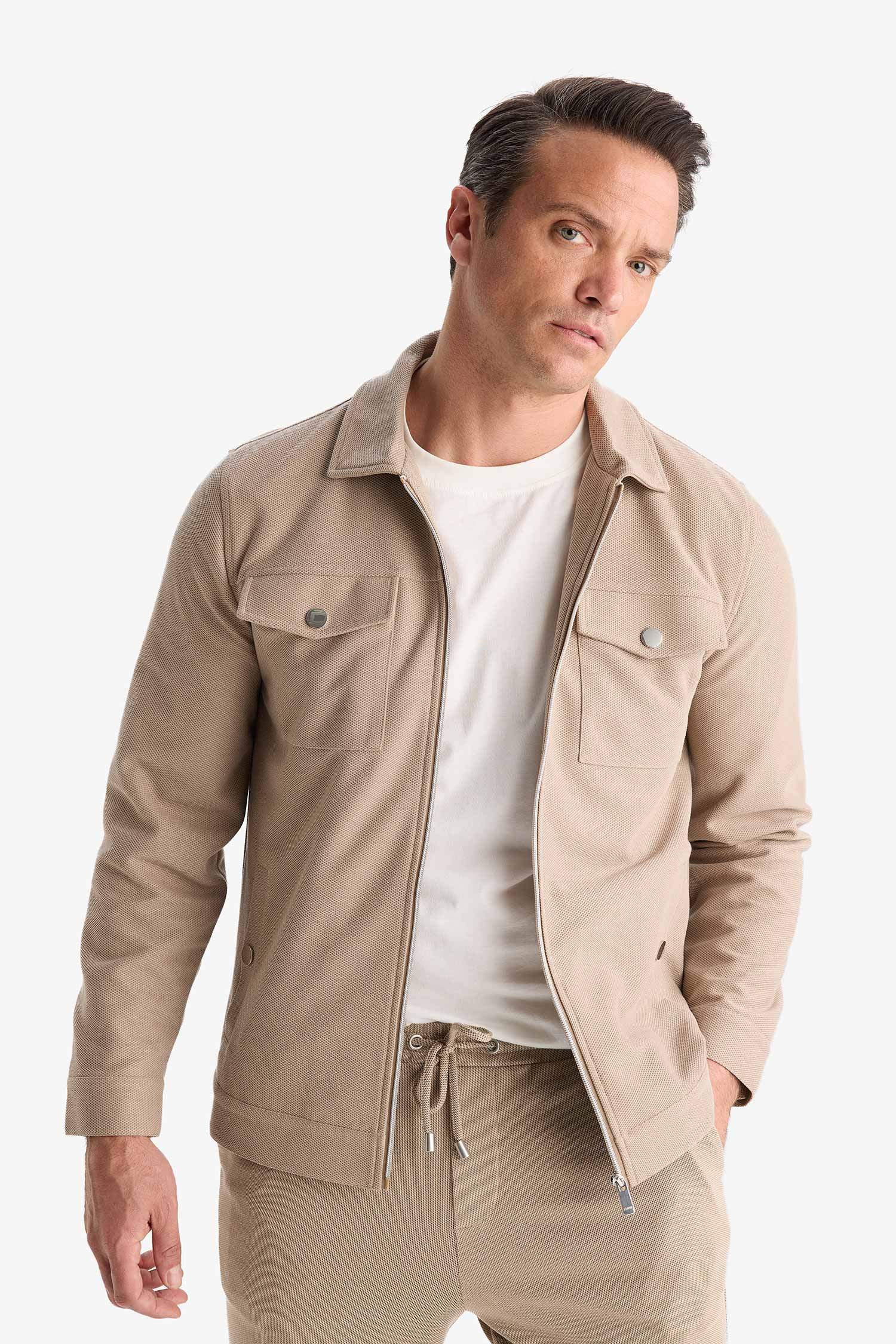 Slim Fit Dar Kesim Astarlı Fermuarlı Cepli Mevsimlik Baharlık Mont