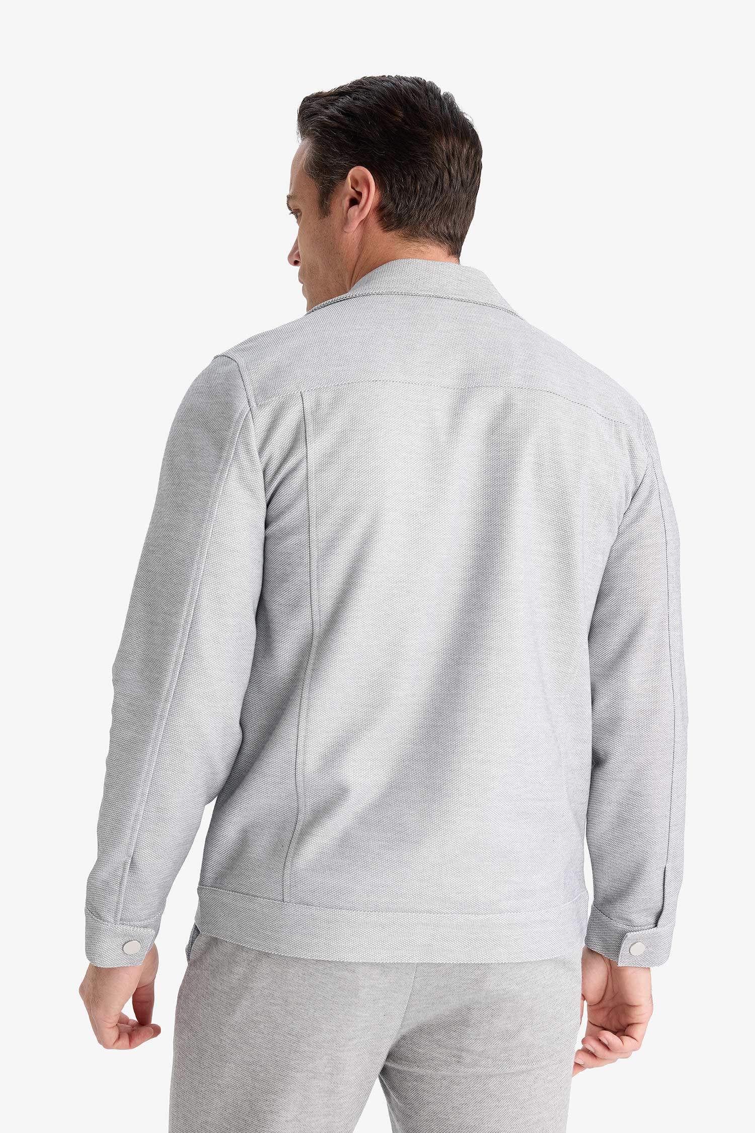 Slim Fit Polo Zippered Jacket