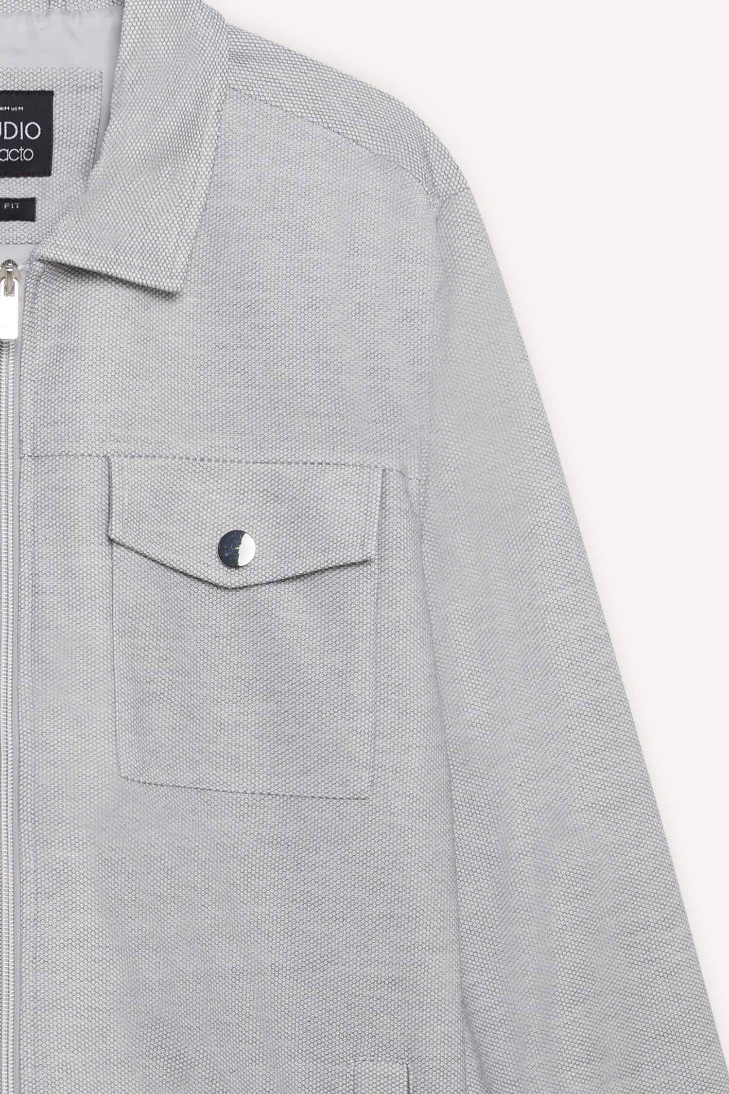 Slim Fit Polo Zippered Jacket