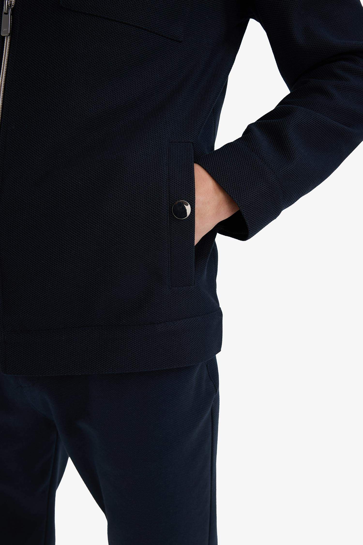 Slim Fit Dar Kesim Astarlı Fermuarlı Cepli Mevsimlik Baharlık Mont