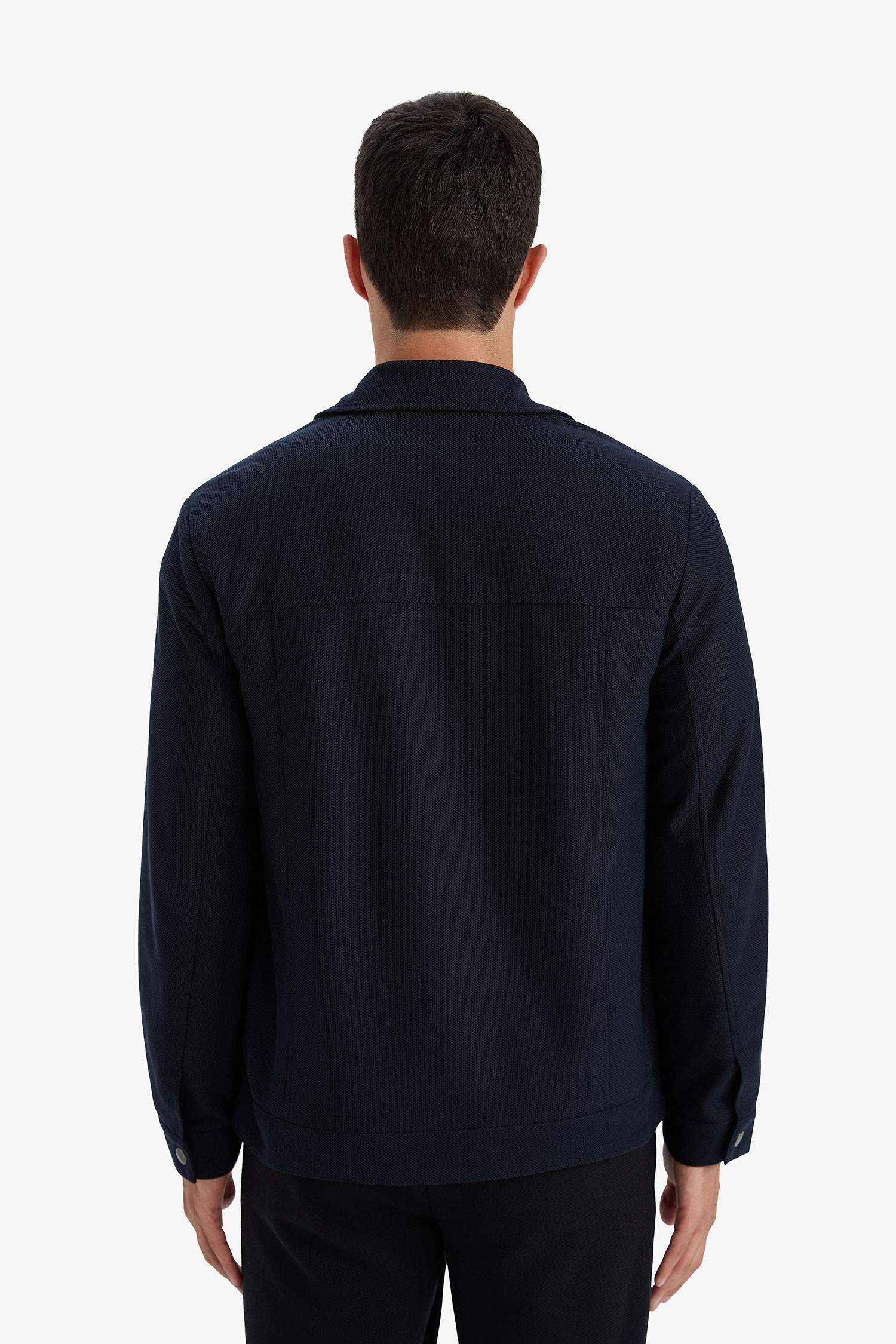 جاكيت دودون سليم فيت برقبة بولو مبطن