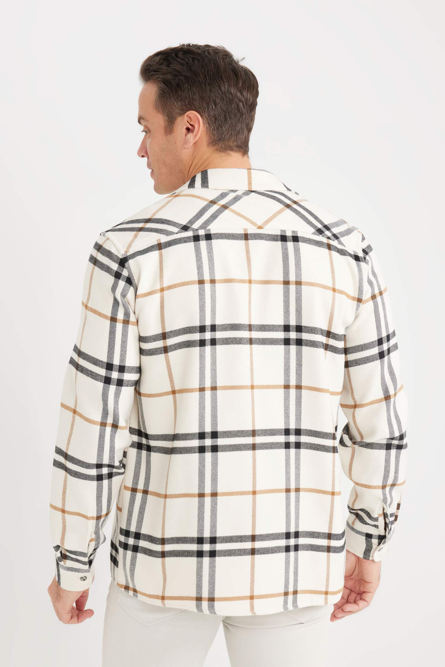 قميص كاروهات قطن قصة عادية بياخة بولو