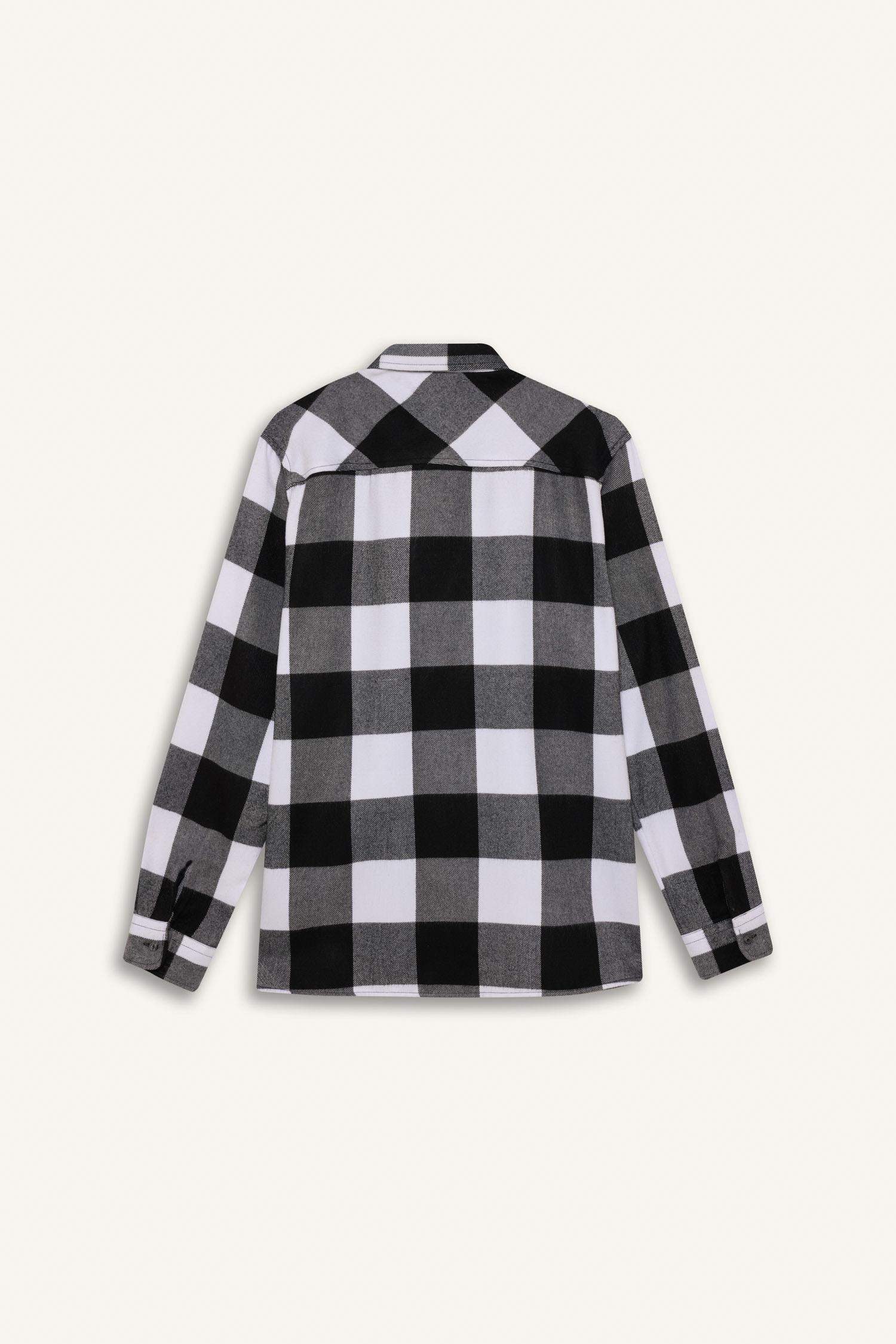 قميص بولو كم طويل قطن قصة عادية