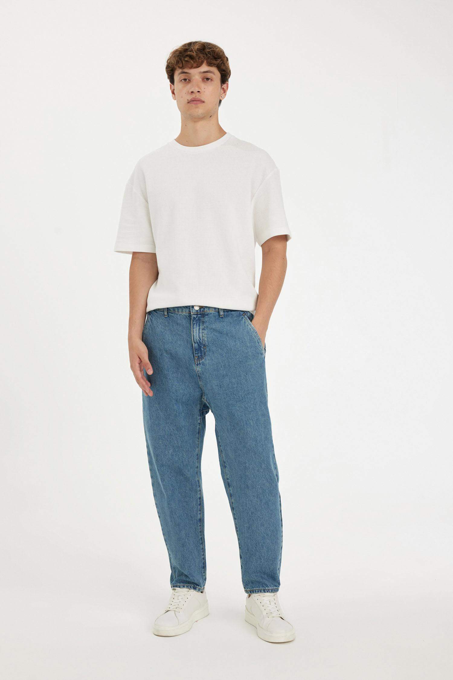 relaxed slouchy fıt деним кең етек Шалбар