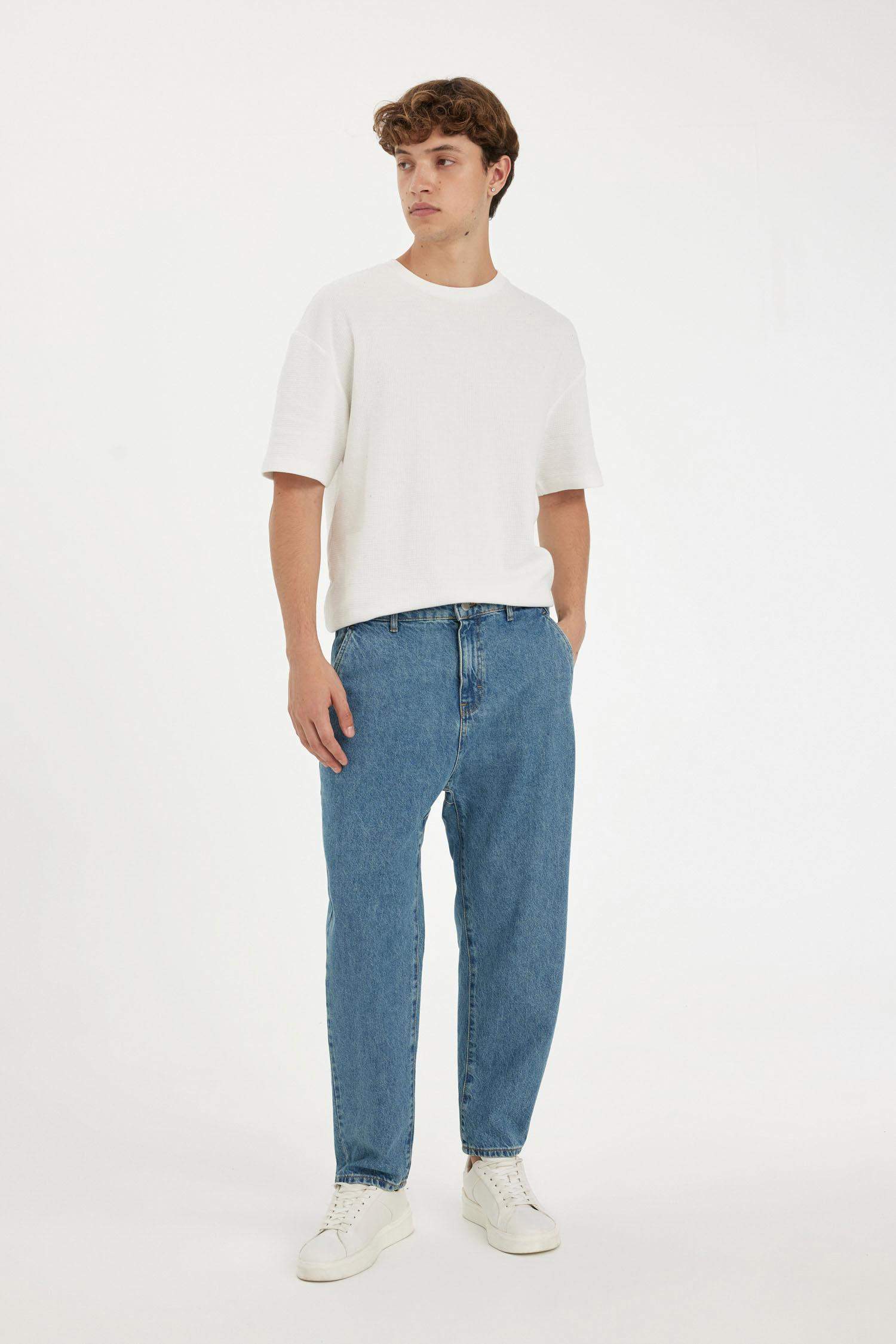 relaxed slouchy fıt деним кең етек Шалбар