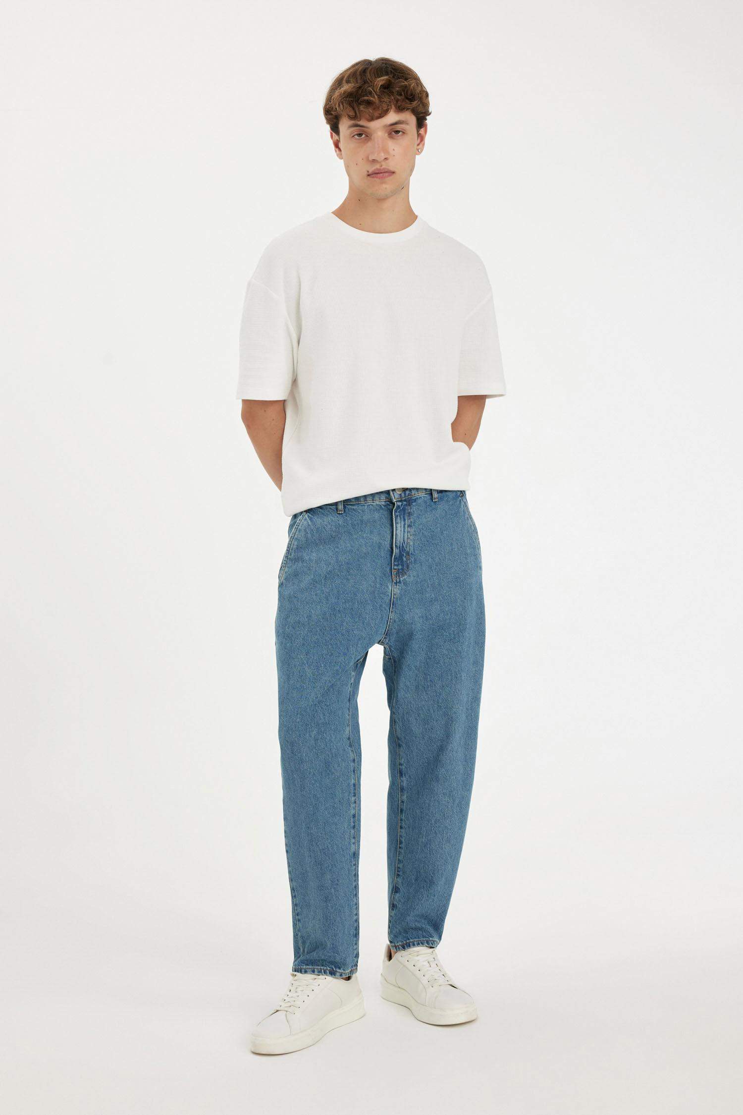 relaxed slouchy fıt деним кең етек Шалбар