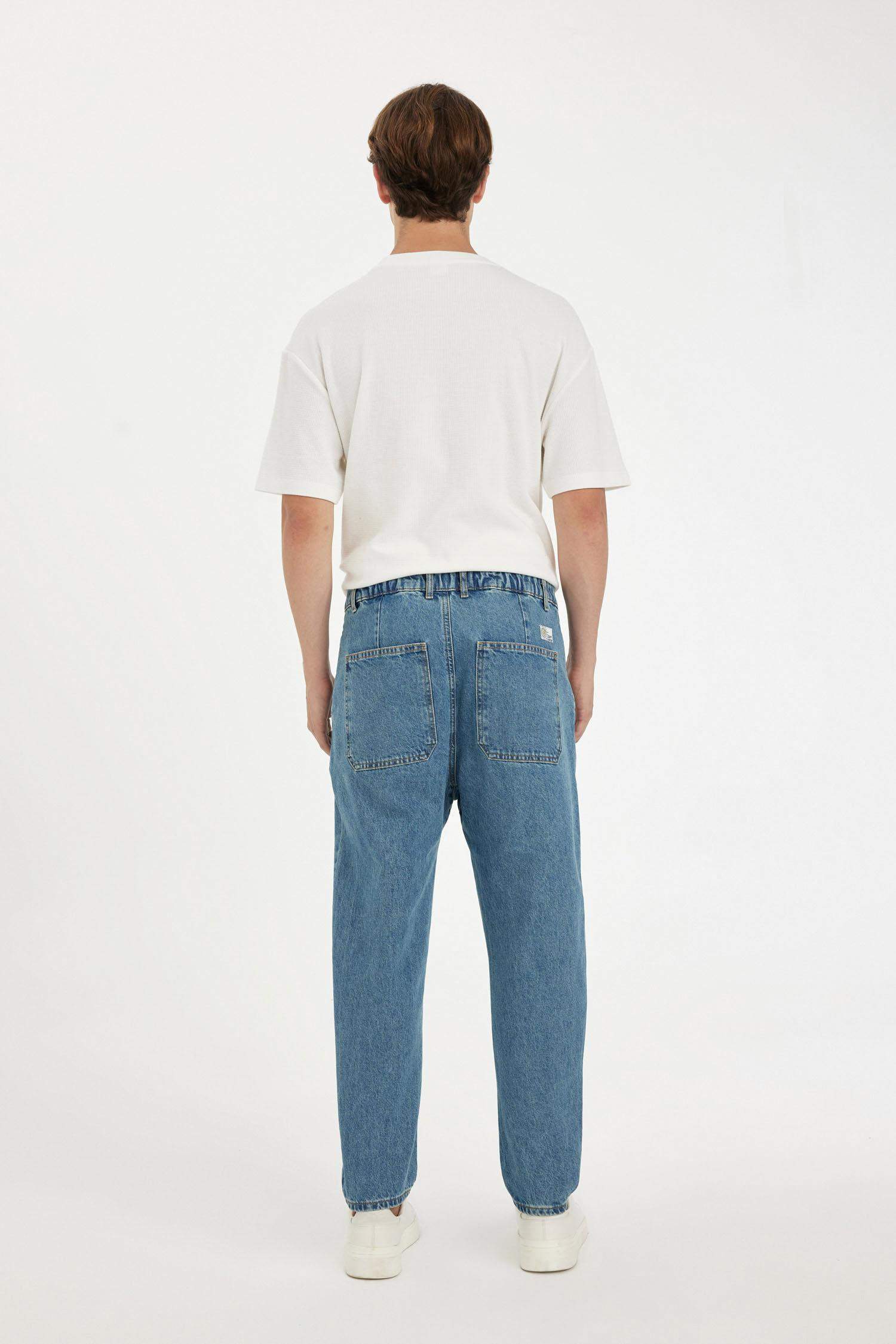 relaxed slouchy fıt деним кең етек Шалбар