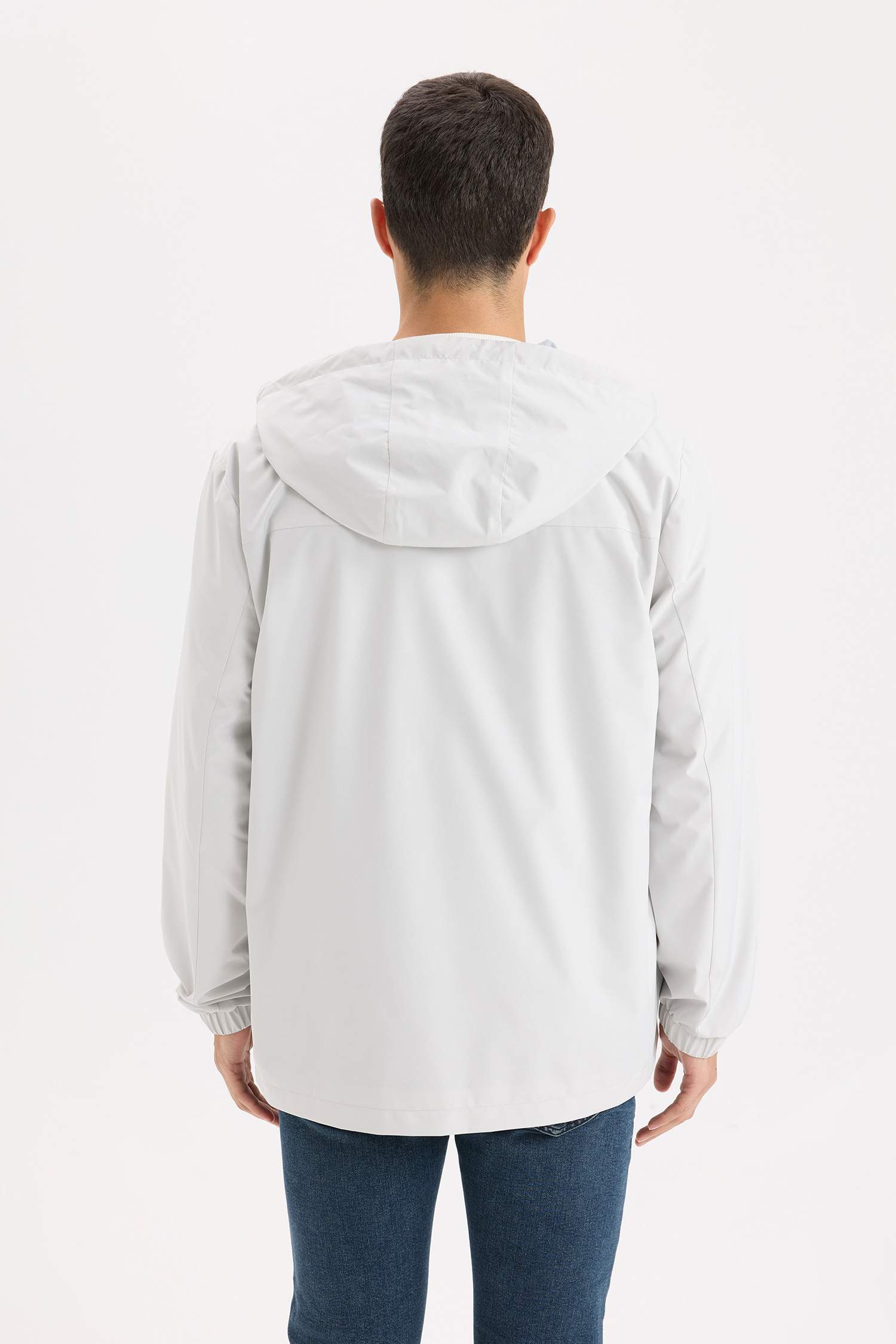 Regular Fit Kapüşonlu Pamuk Astarlı Fermuarlı Mevsimlik Baharlık Mont