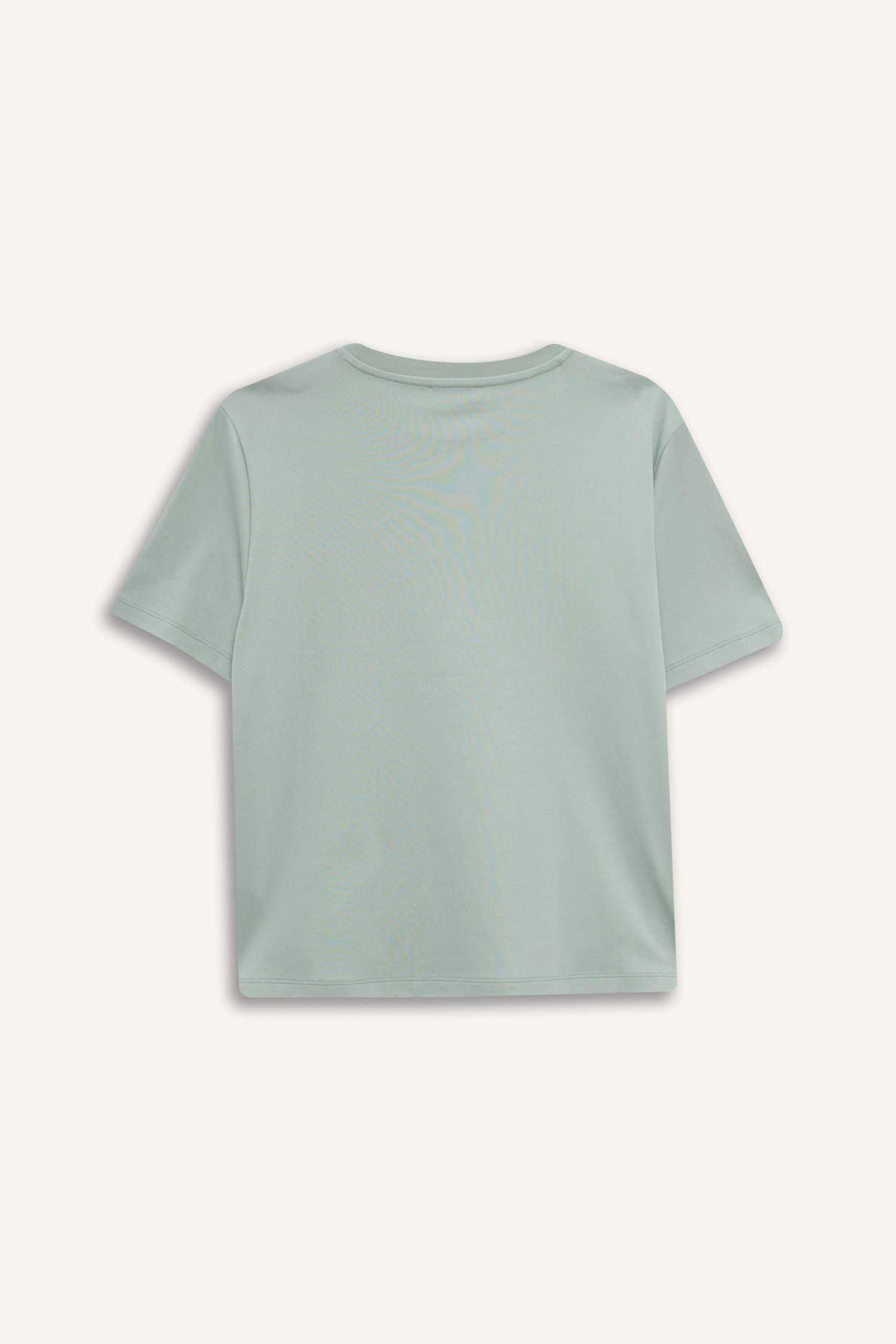 Регулярный фит, круглый вырез, футболка с коротким рукавом