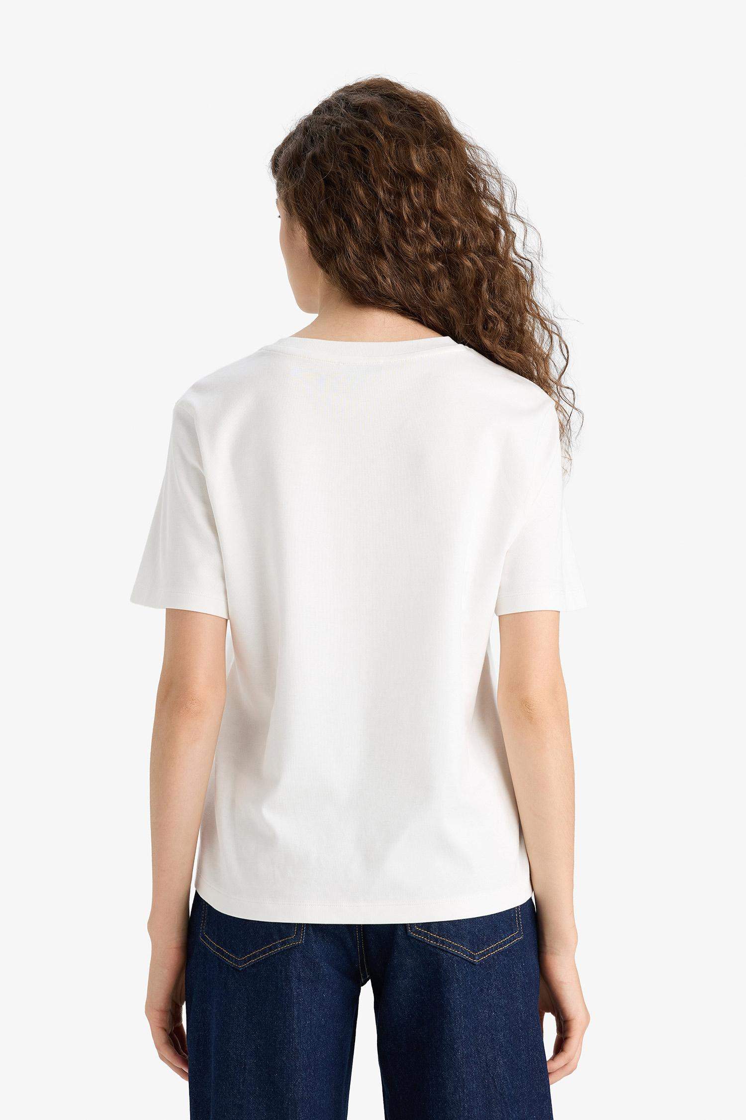 Regular Fit Bisiklet Yaka Kısa Kollu Tişört