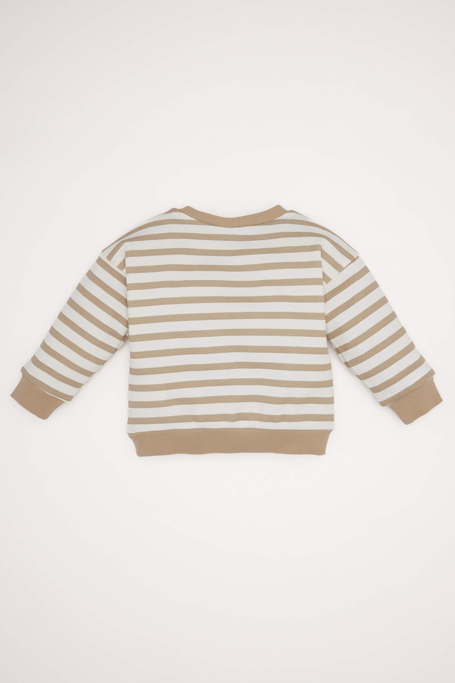 Sweatshirt rayé à col rond pour bébé garçon