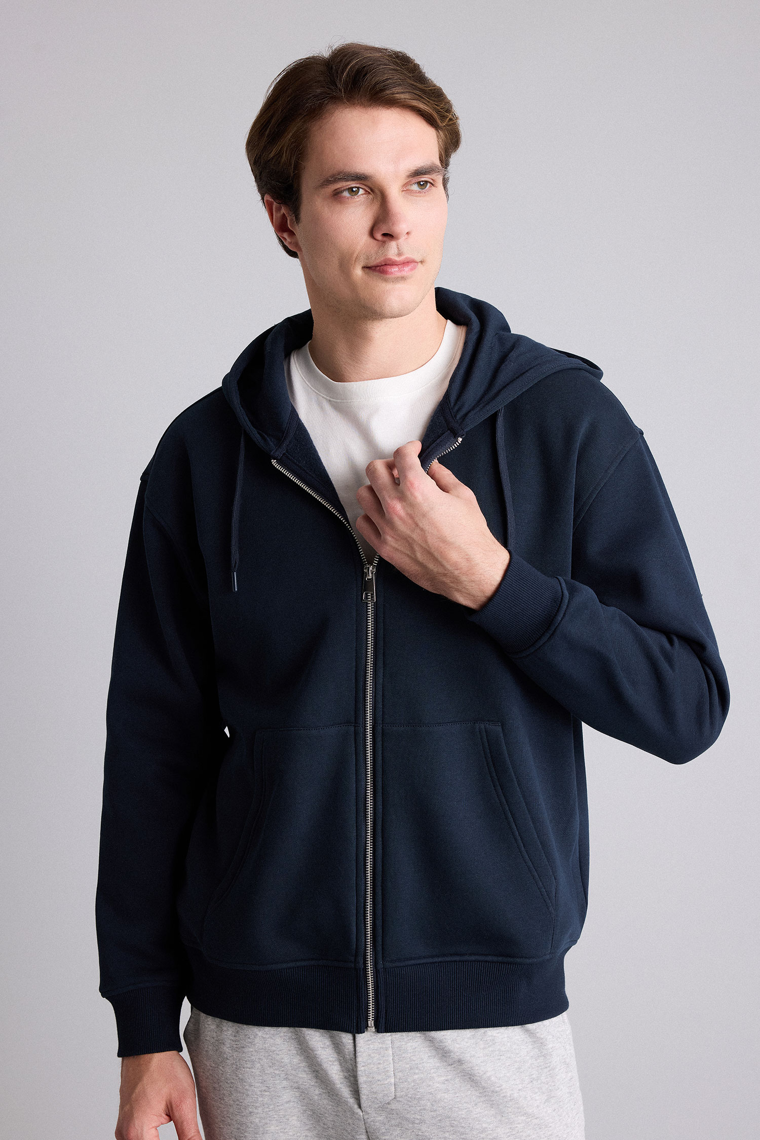 DeFacto Relax Fit Fermuarlı Sweatshirt