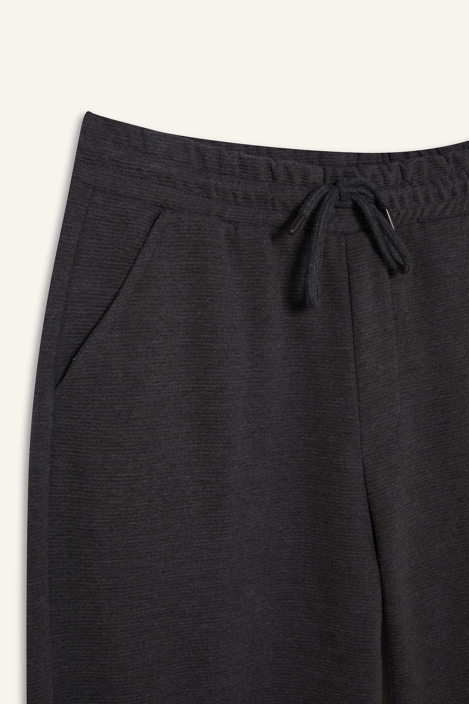 Regular Fit Cepli Düz Paça Dokulu Eşofman Altı