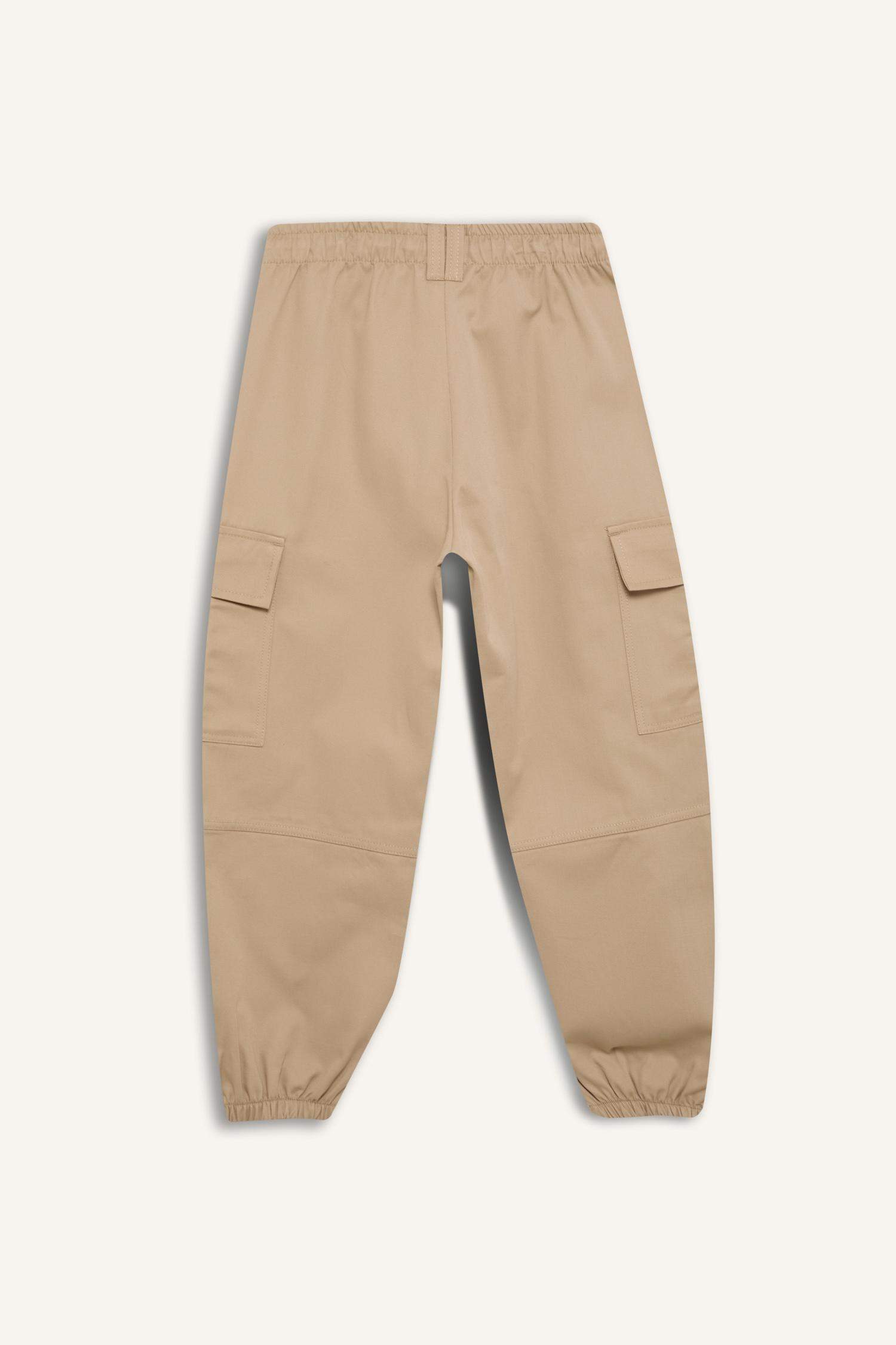 Kız Çocuk Paraşüt Kargo Jogger Paça Pamuklu Pantolon