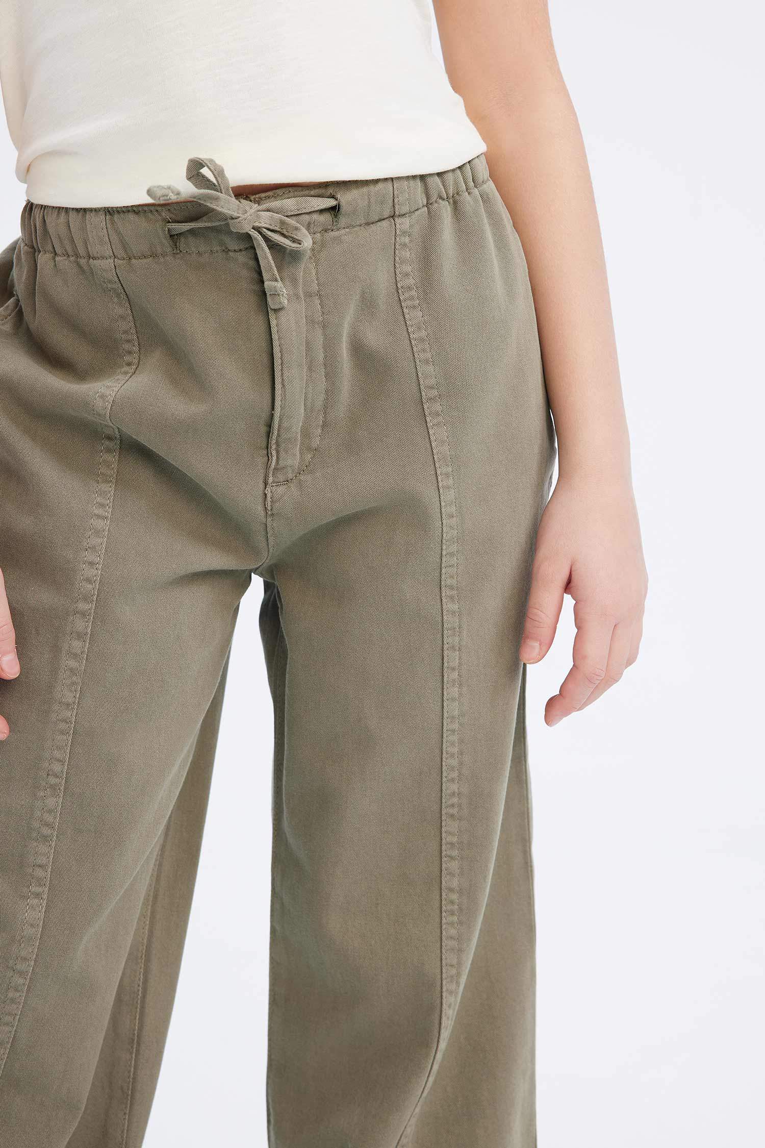 Kız Çocuk Wide Leg Geniş Bol Paça Pamuklu Pantolon