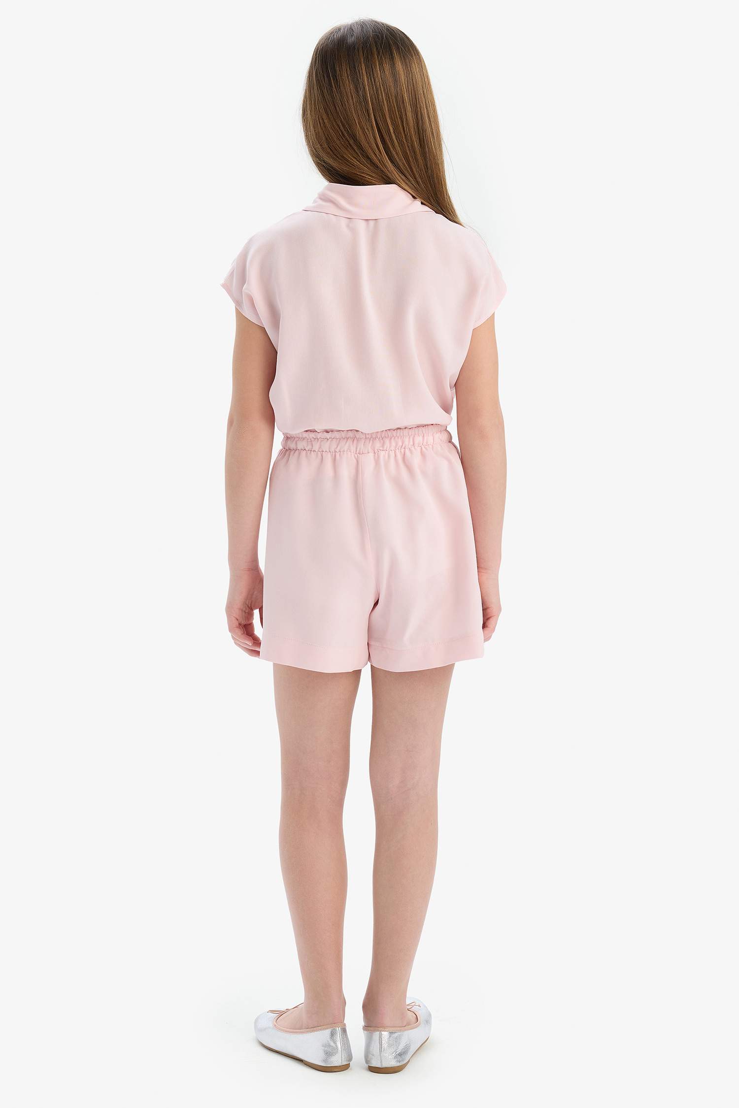 Kız Çocuk Beli Lastikli Viskon Şort