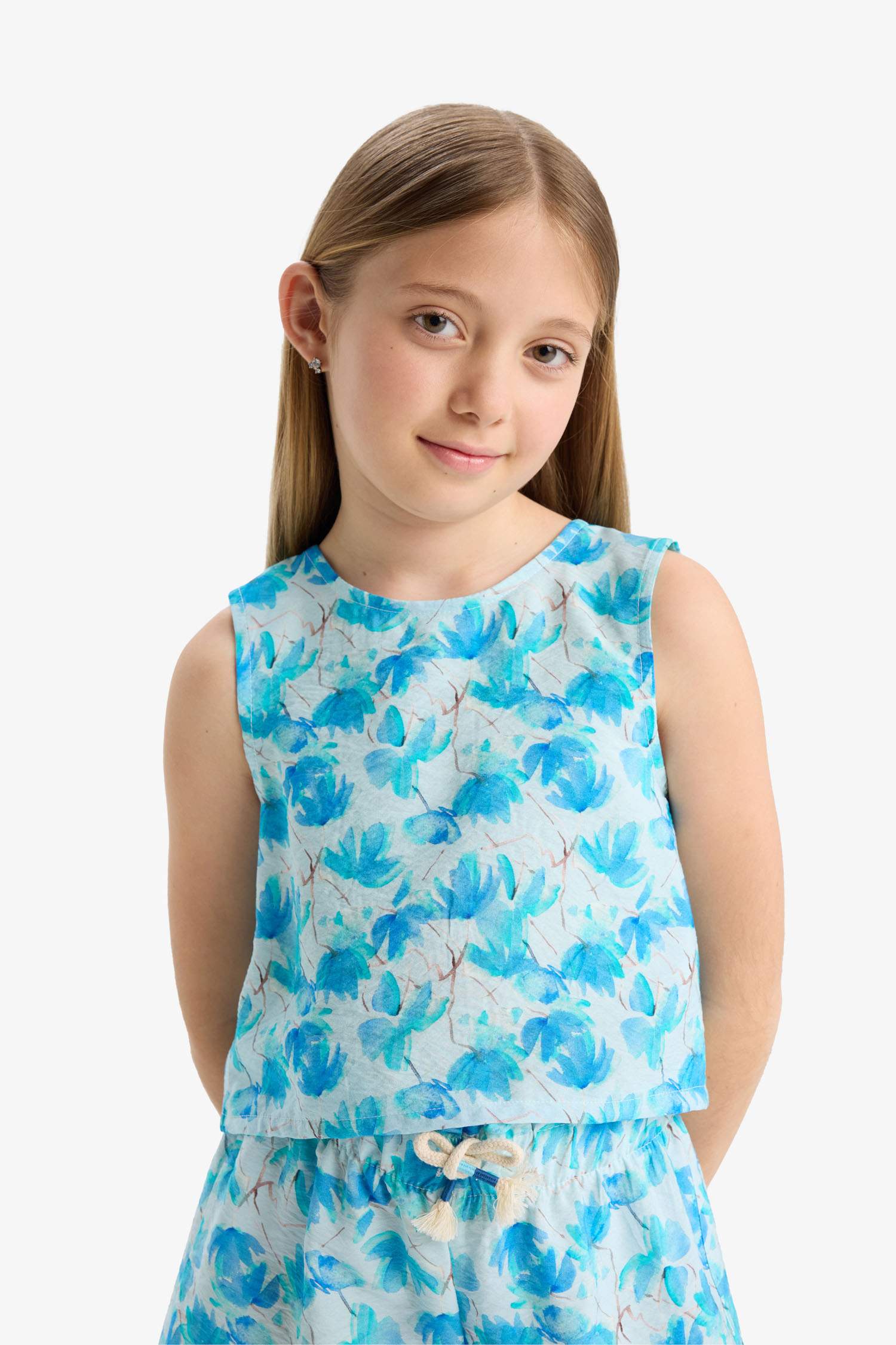 Блузка для Девочек без Рукавов с Узором