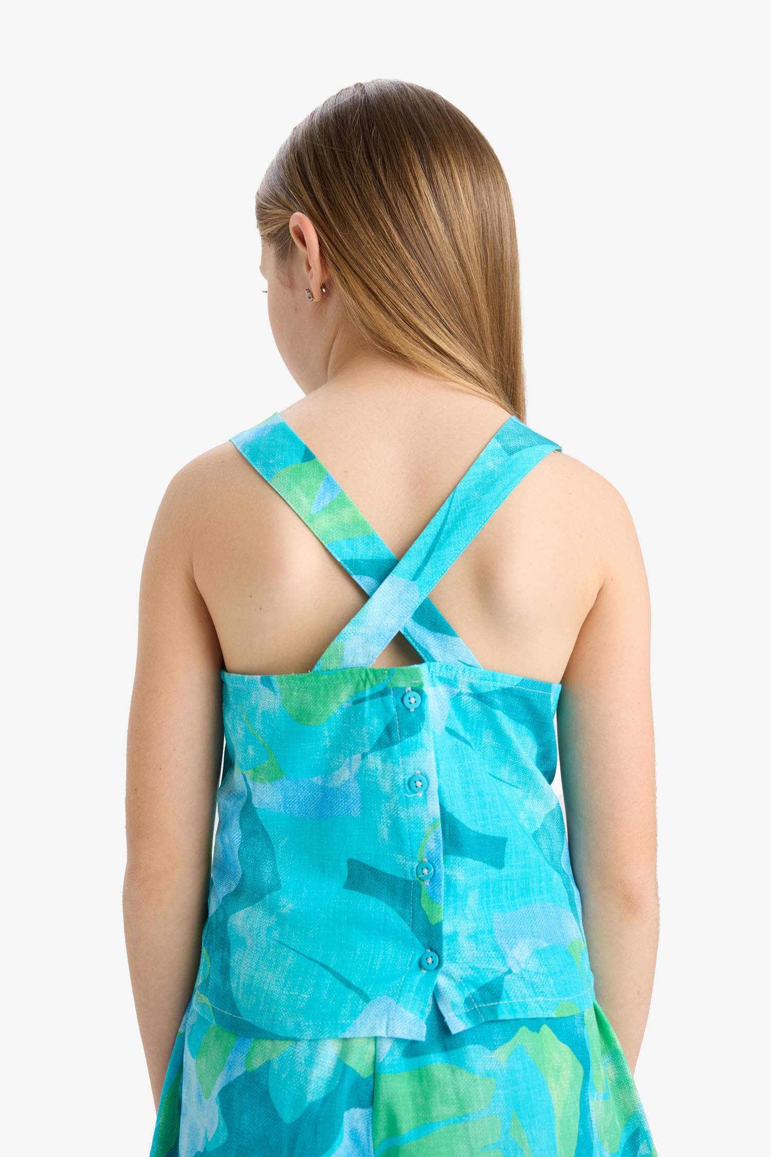 Blouse sans manches à motifs pour fille