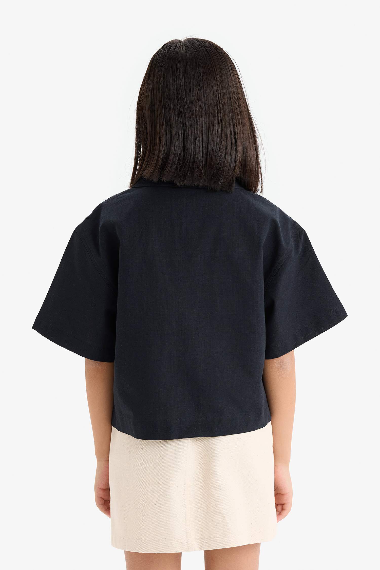 قميص نص كم كتان كروب