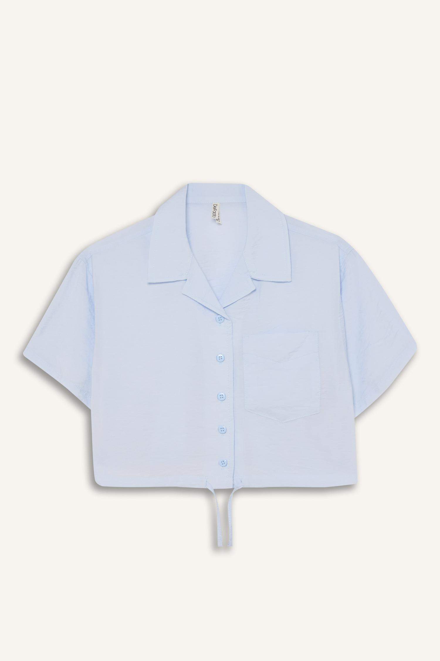 Девочки, укороченная рубашка, короткий рукав