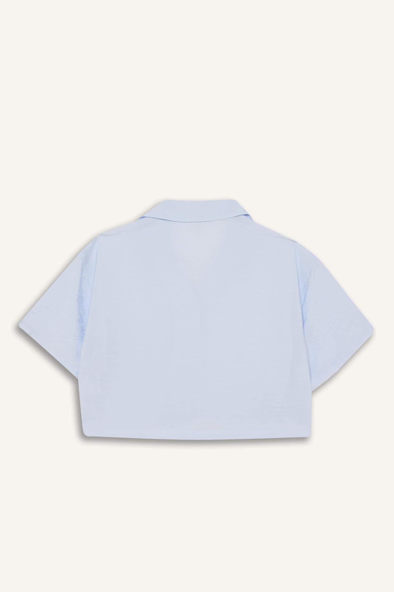 Девочки, укороченная рубашка, короткий рукав