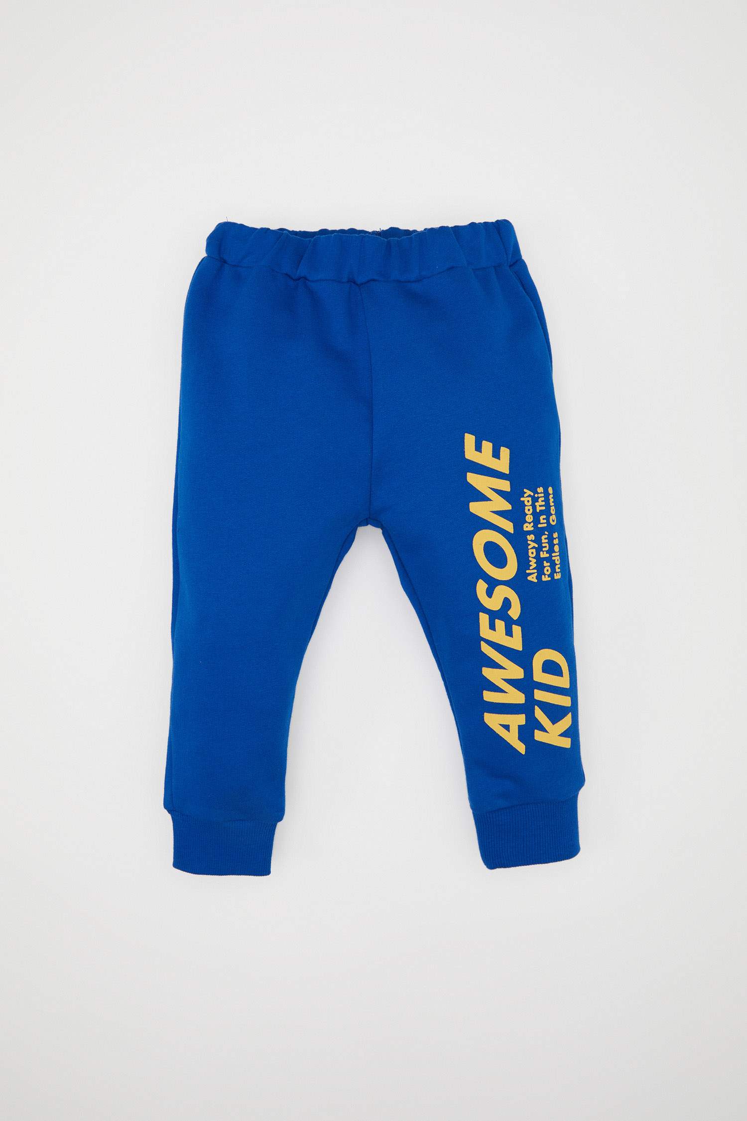 Erkek Bebek 2'li Takım Baskılı Sweatshirt Lastikli Eşofman Altı