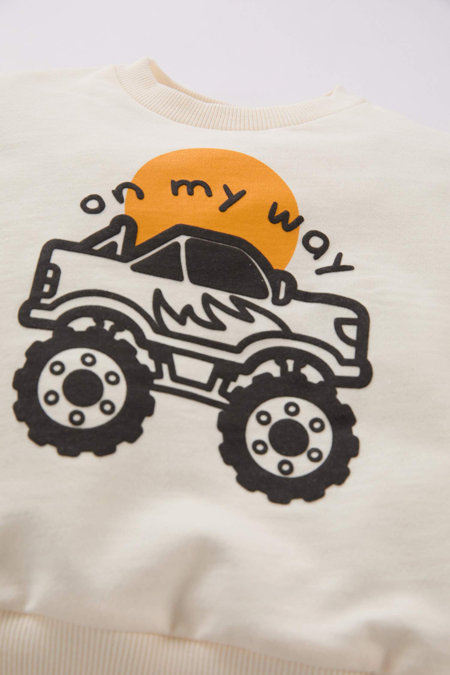 Baby Boy Vehicle Printed Sweatshirt Sweatpants 2 Piece Set