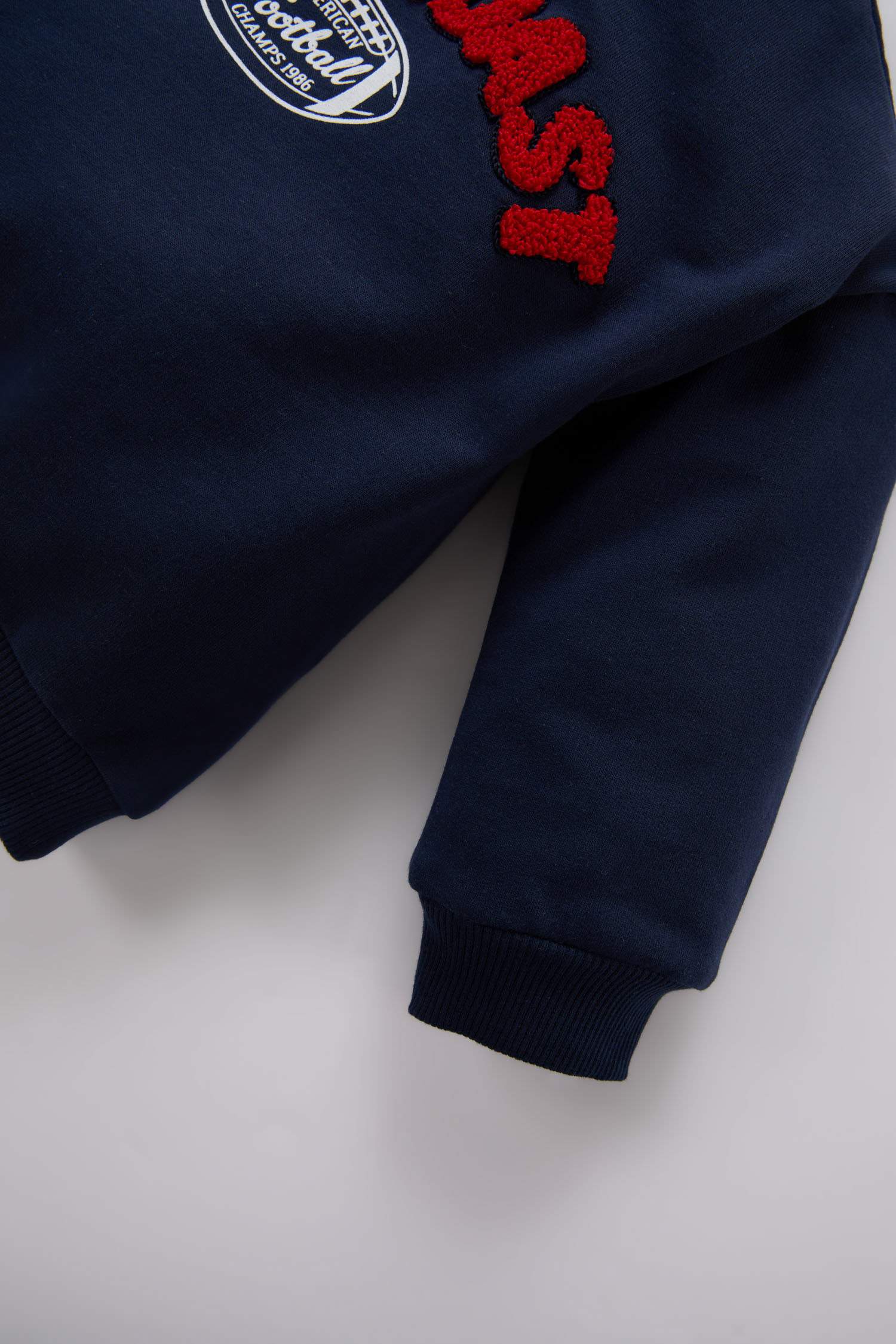 Erkek Bebek 2'li Takım Baskılı Sweatshirt Beli Lastikli Eşofman Altı