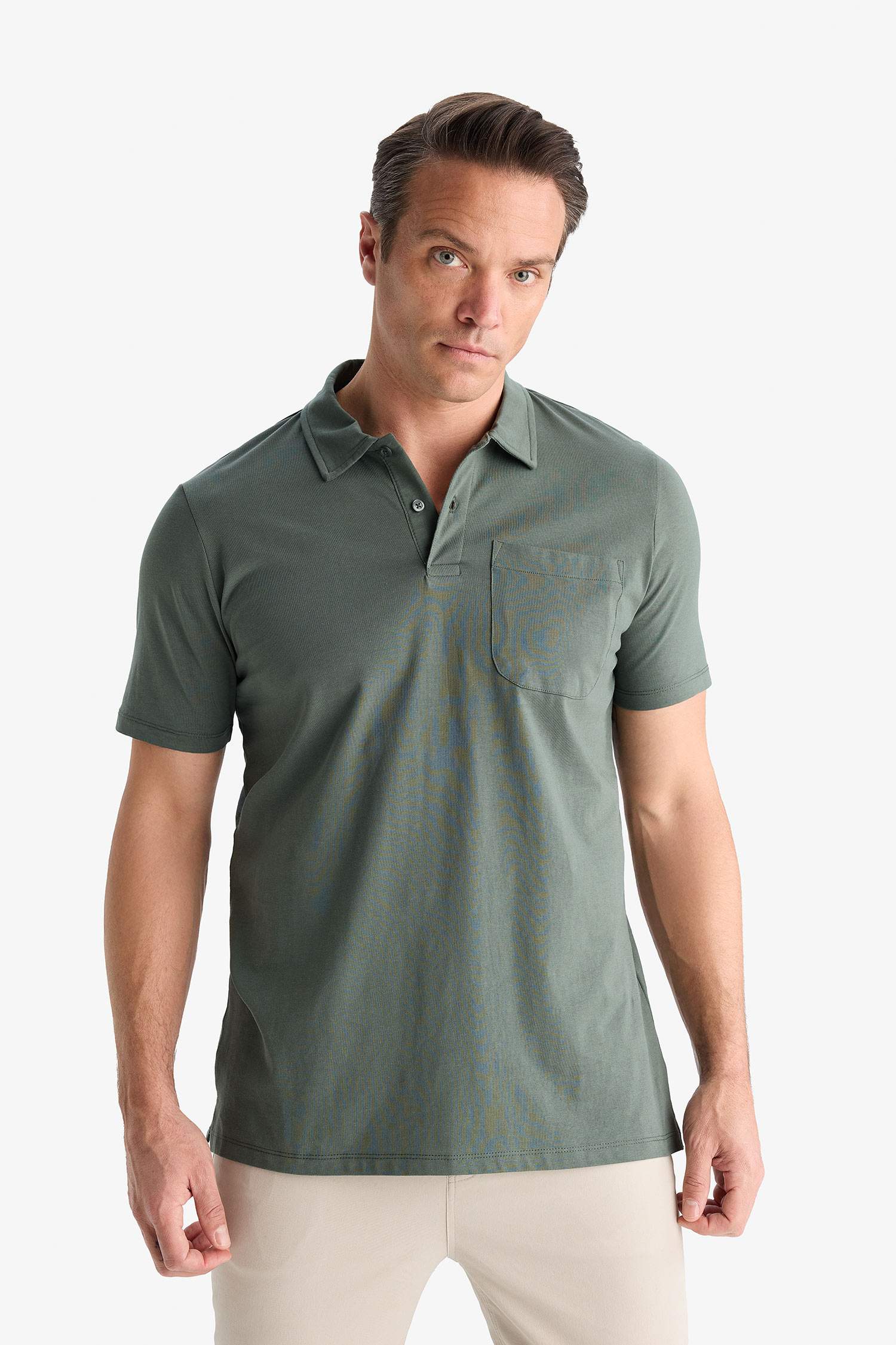 %100 Pamuk Regular Fit Polo Yaka Kısa Kollu Tişört