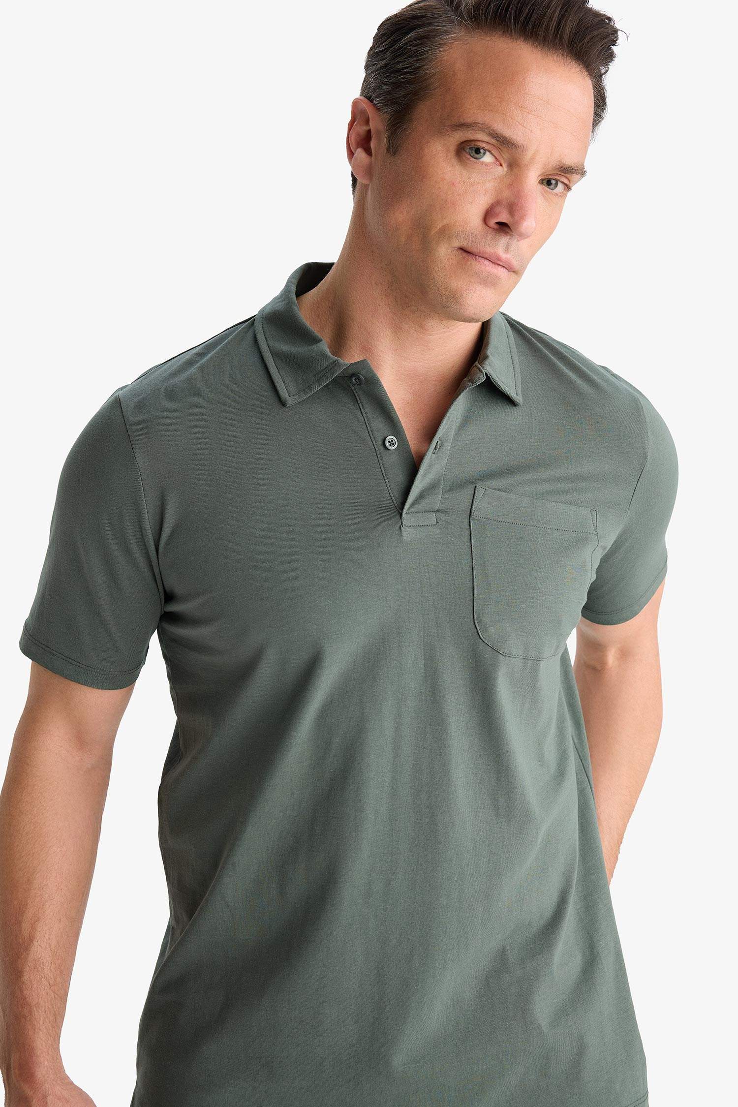 %100 Pamuk Regular Fit Polo Yaka Kısa Kollu Tişört