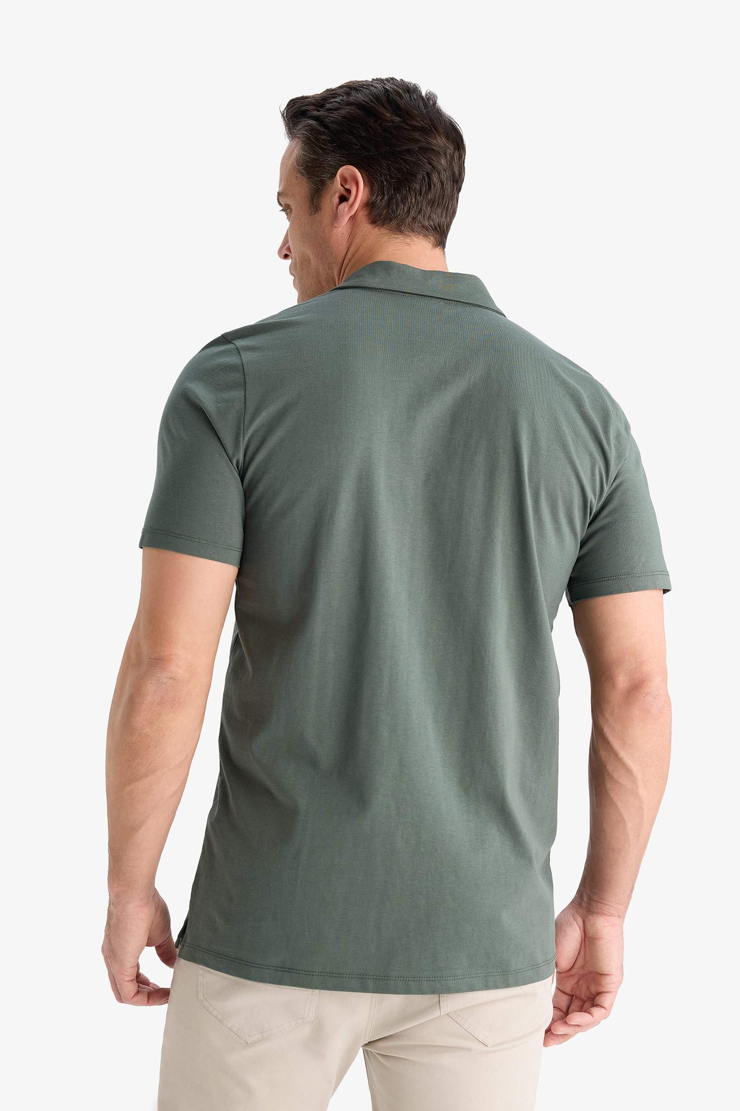 %100 Pamuk Regular Fit Polo Yaka Kısa Kollu Tişört