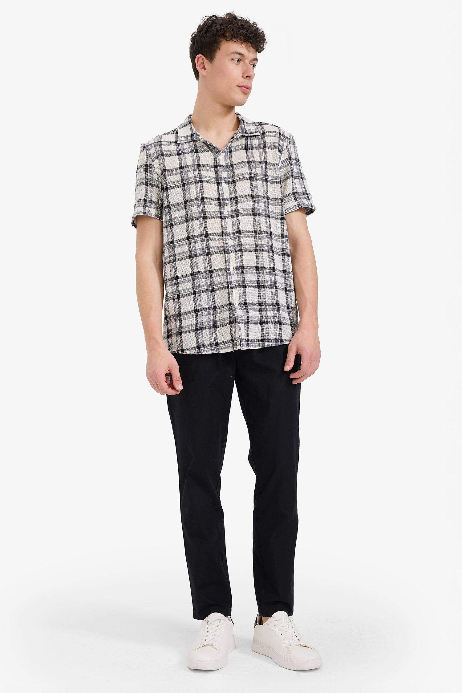 Regular Fit Checkered Summer Cotton Shirt